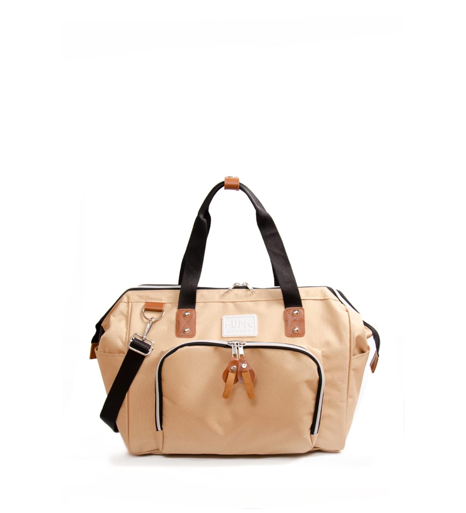 Fume London Baby Bag - Stylish Multifunctional Diaper Bag for Modern Moms & Dads | Beige Baby Travel Bag & Clinic Bag with Multiple Pockets - Buy Online on GoSupps.com