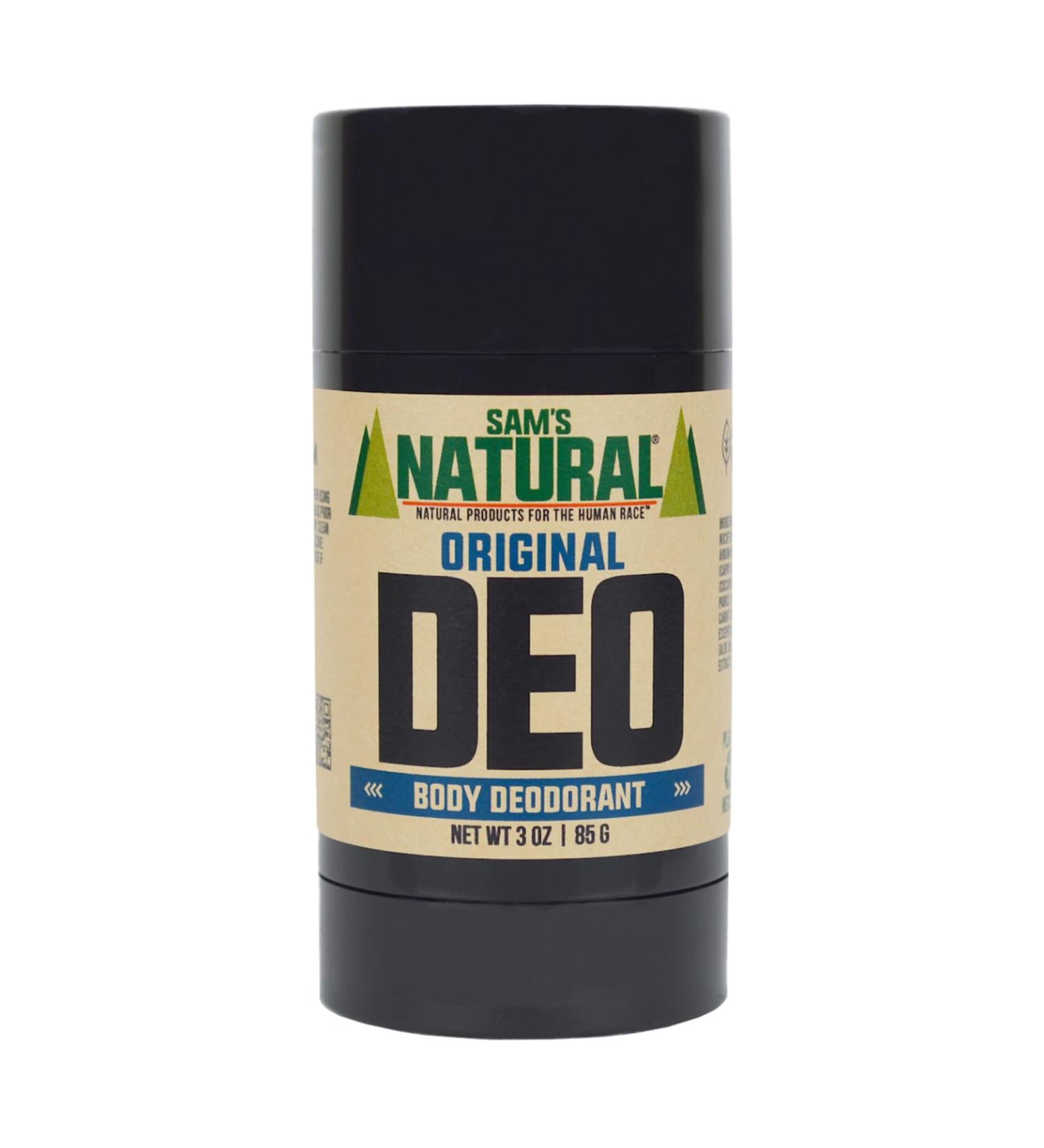 Sam s Natural Deodorant - Original - Holiday Gifts - Stocking Stuffers - Gifts for Men - Aluminum Free DEO - No phthalates parabens sulfates or dyes - Vegan Cruelty Free - 3 oz - Buy Online on GoSupps.com