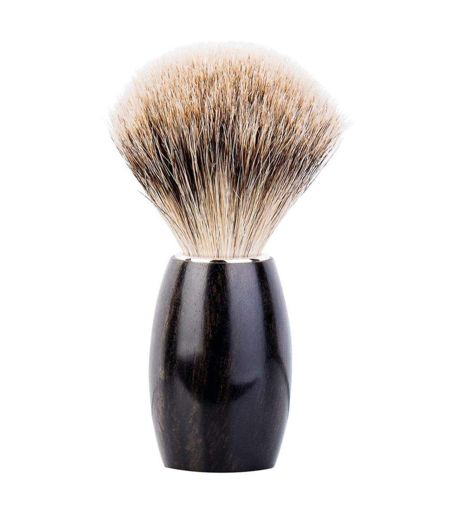 DOVO shaving brush made of ebony & badger