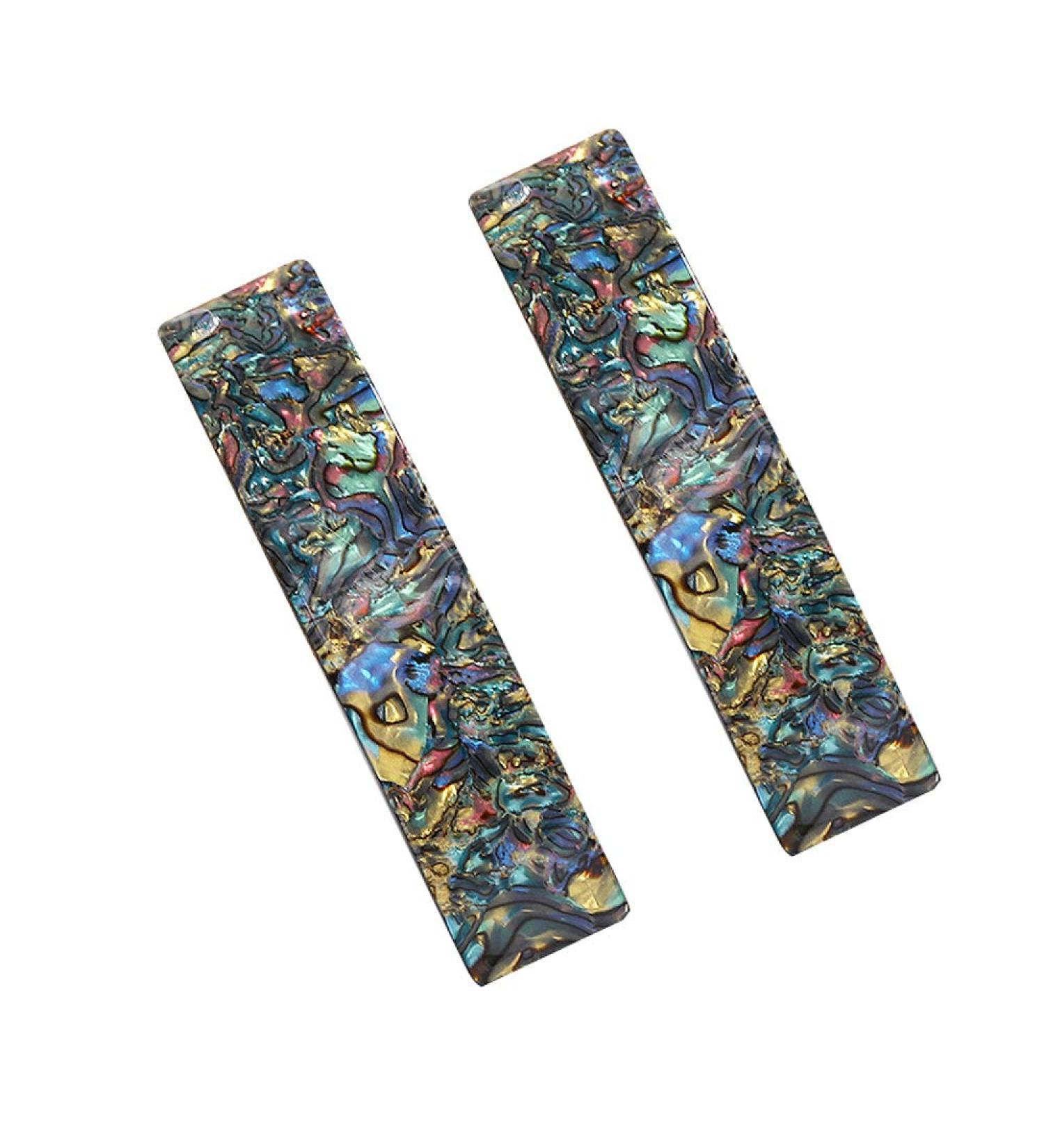 2 Pack Tortoise Shell Hair Barrettes & Ponytail Holder Set- Stylish Hair Clips for Women & Girls | Celluloid Acetate Hair Pins for Fine Hair - Buy Online on GoSupps.com