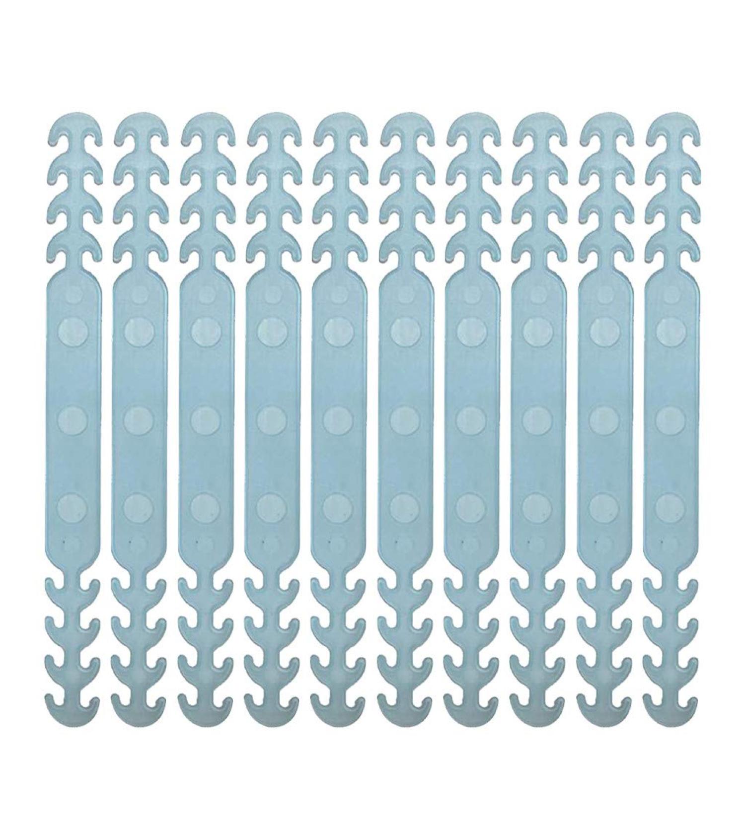ADLFOREVER 10-Pack Elastic Mask Holder - Ear Relief & Slip-Resistant Extension for Comfortable Face Masks (Blue) - Buy Online on GoSupps.com