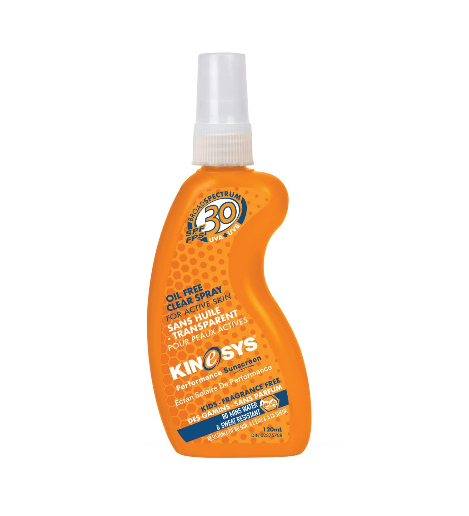 KINeSYS Performance Sunscreen SPF 30 Kids Fragrance Free Spray | Sensitive Skin Face & Body Baby to Adult | Oil & Alcohol Free | 700+ Sprays | 4 Fl Oz - Buy Online on GoSupps.com