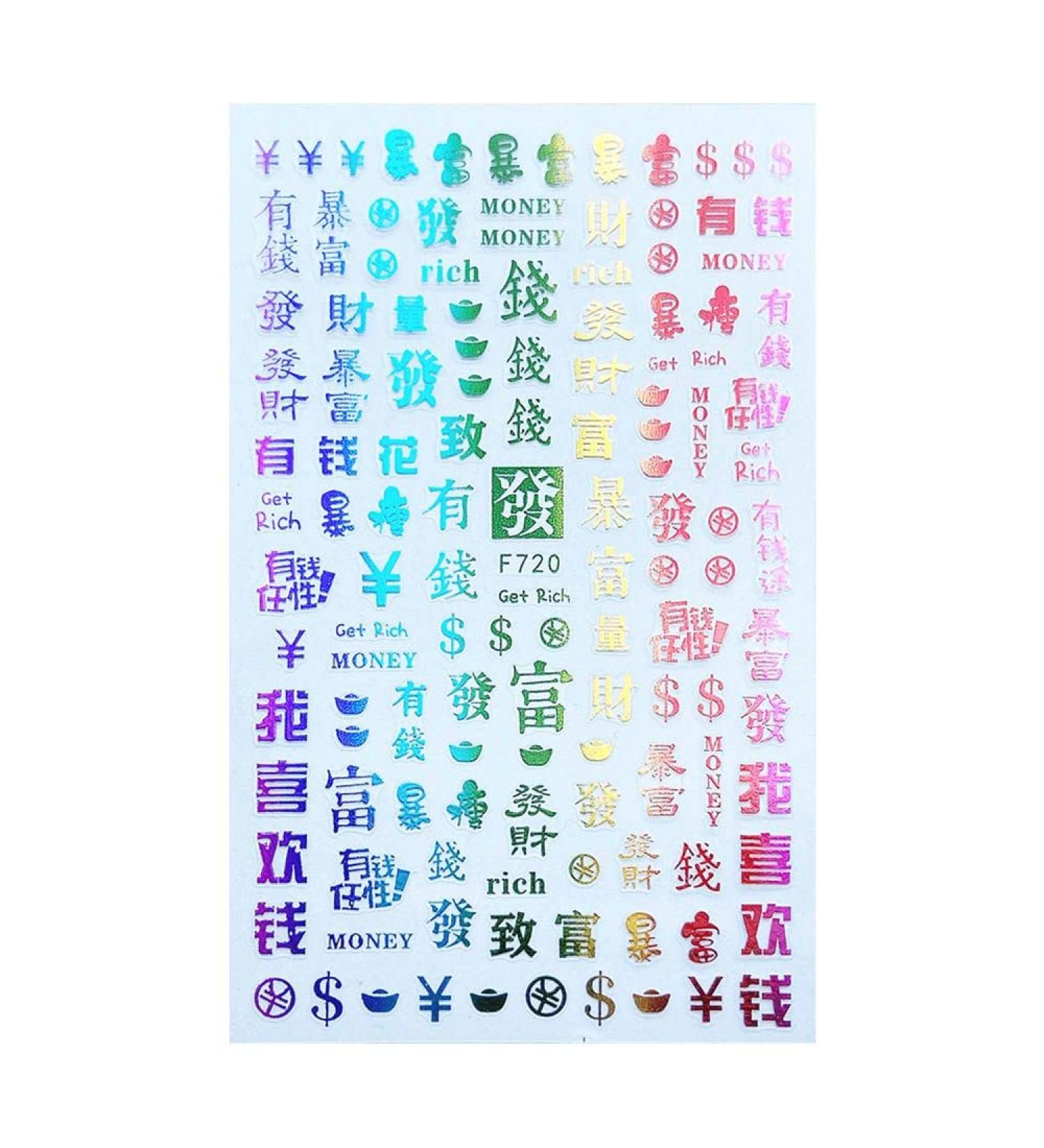 Chinese Styles Lucky Dragon Art Decoration Stickers Decals Nail Art Sticker 3D Decals Nail Art(1 Multicolor) Multicolor1 - Buy Online on GoSupps.com