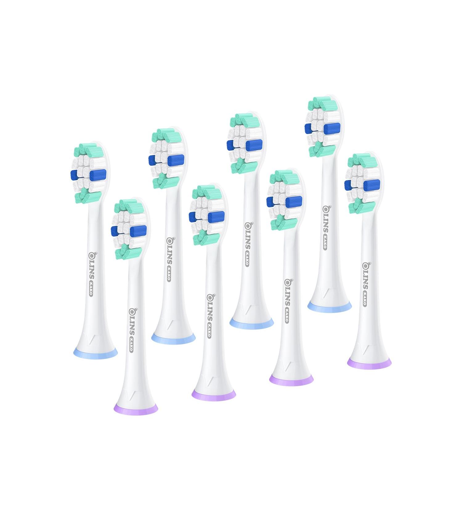 Replacement Heads for Philips Sonicare - 8 Pack Compatible Brush Heads for Sonicare Toothbrushes - Buy Online on GoSupps.com