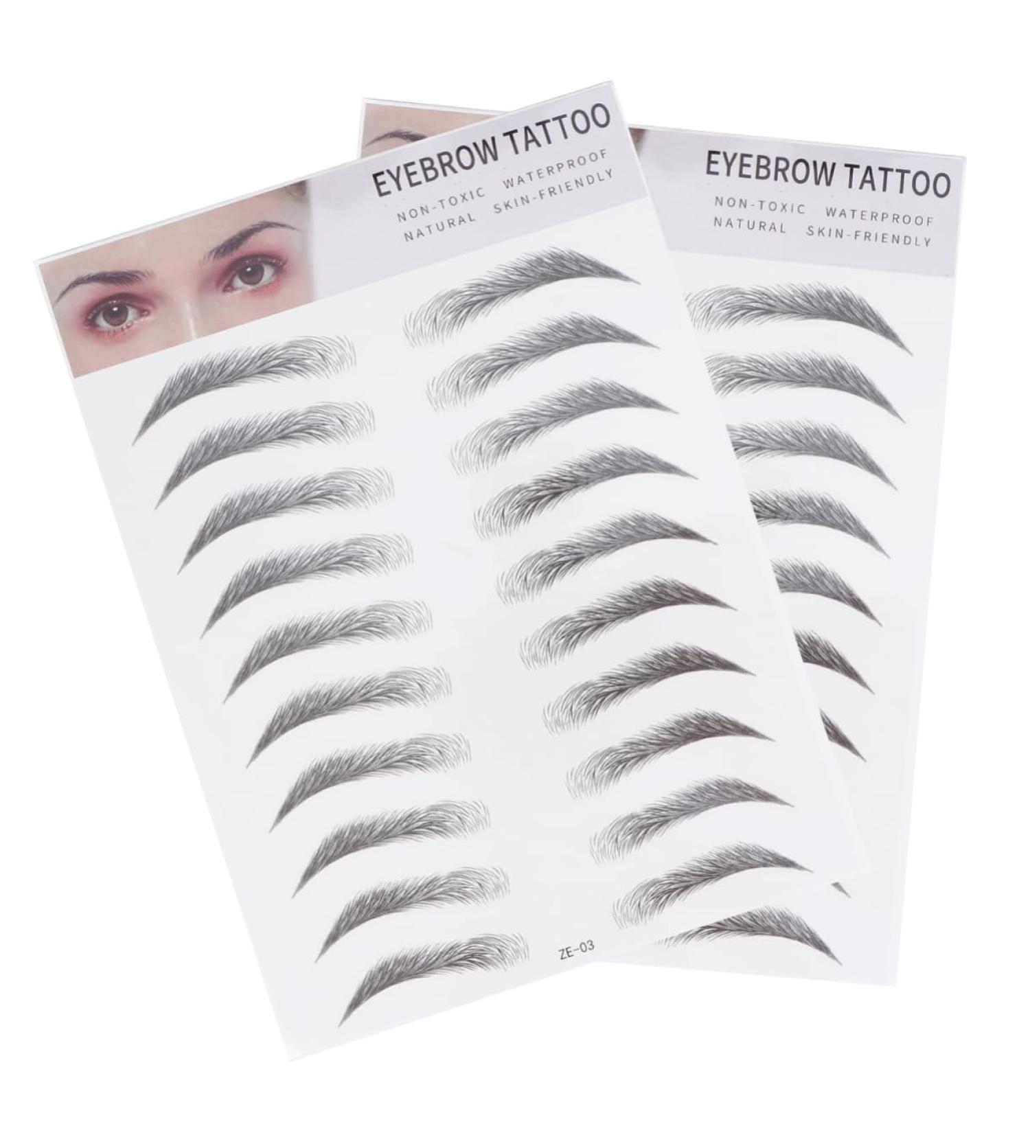 POPETPOP Stick-on Eyebrow 2pcs 3d Eyebrow Stickers Make up Kit Beauty Kit Bionic Eyebrow Stickers Patch Eyebrow Shape Woman - Buy Online on GoSupps.com