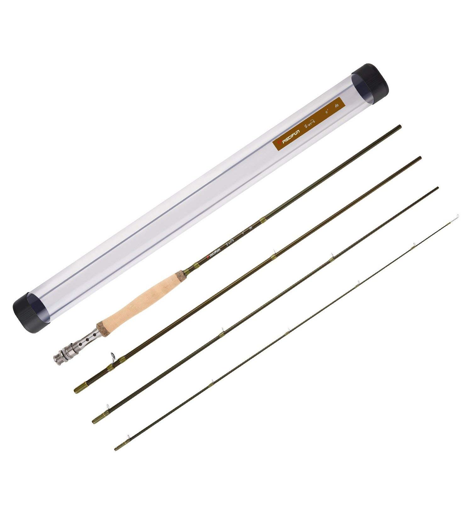 Piscifun Sword Fly Fishing Rod 9ft - Graphite/IM7 Carbon Fiber - Chromed Guide - Durable - 4/5/6/7/9wt - 6wt-9' - Buy Online on GoSupps.com