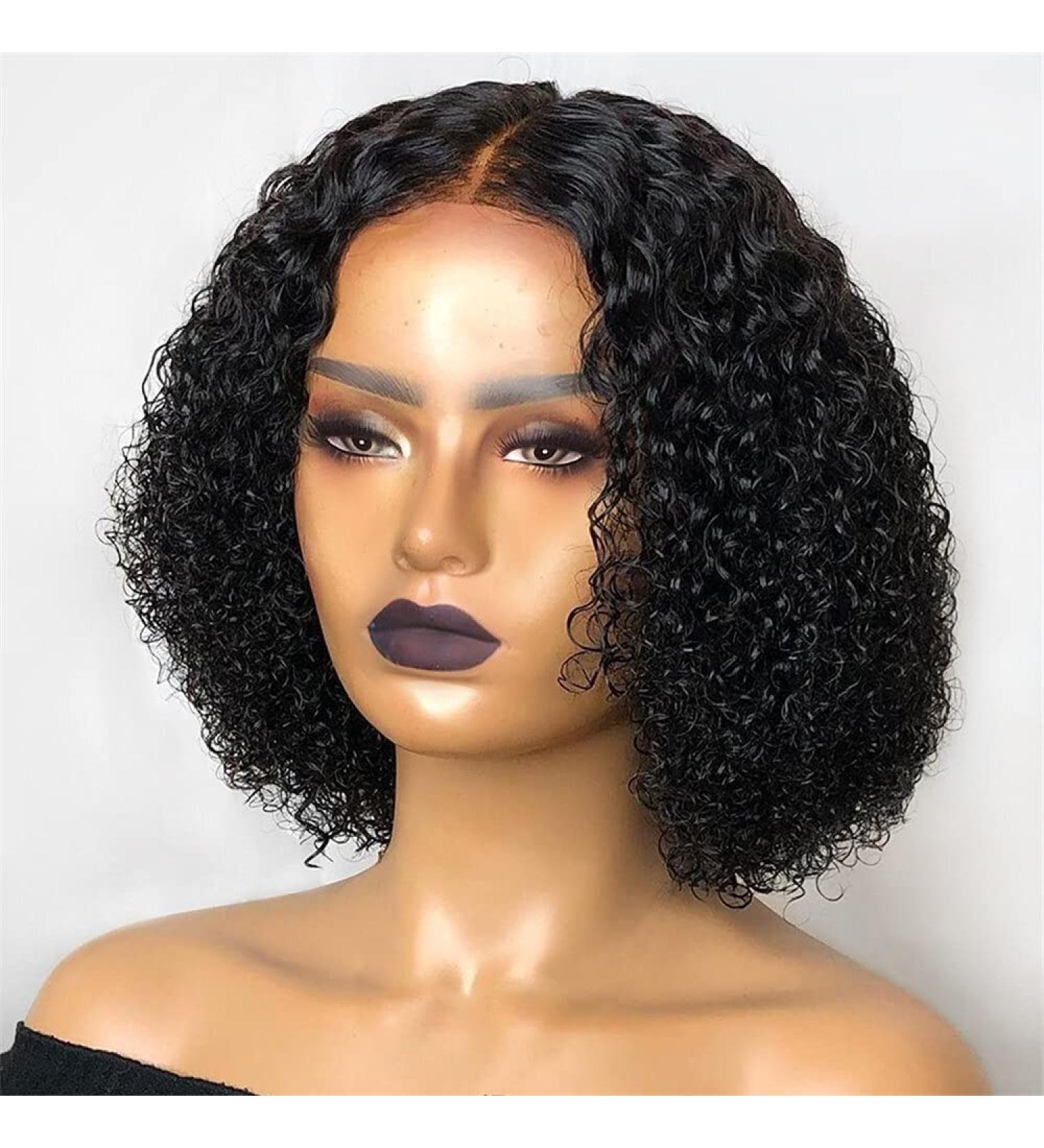 Rh-hpc natural hair parts curly hair wigs natural part synthetic hair not women wigs made made wig brief bob wig hair extensions 12inches lace front wig