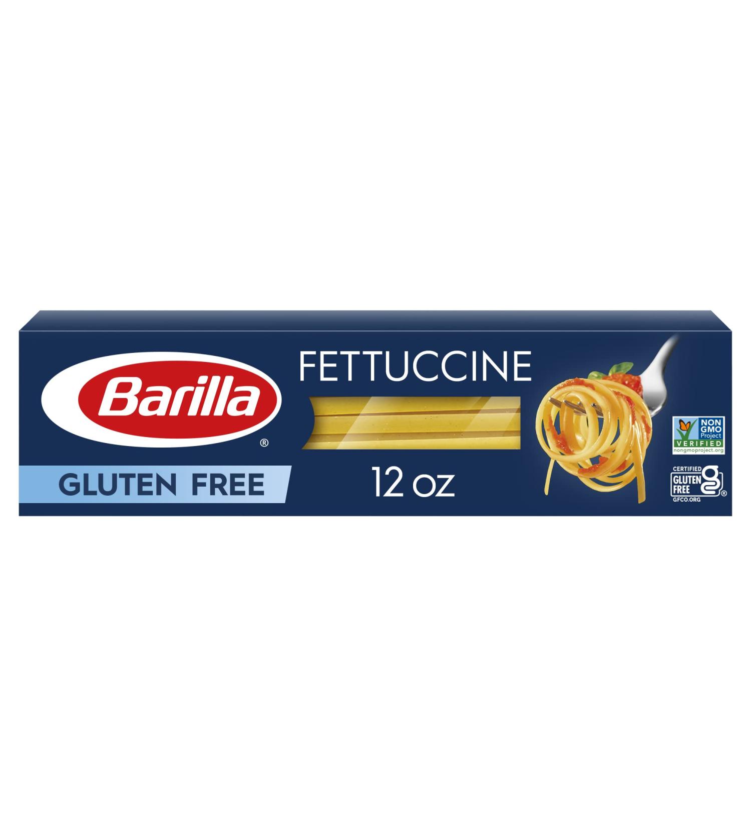 BARILLA Gluten Free Fettuccine 12 Ounce - Non-GMO Corn & Rice Blend Vegan Pasta - Buy Online on GoSupps.com