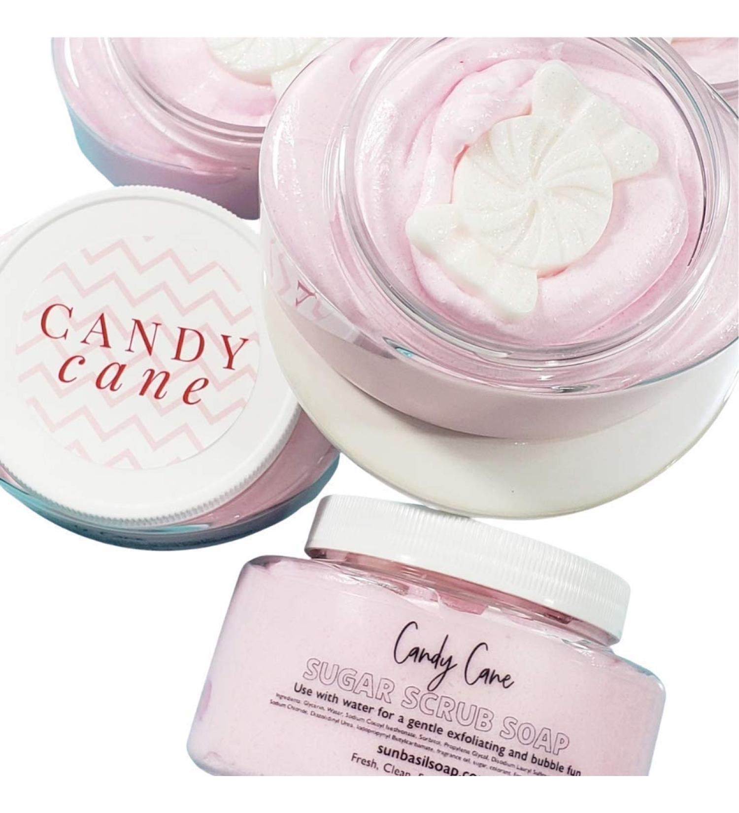 Candy Cane Peppermint Whipped Sugar Scrub Soap. Christmas stocking stuffers. Holiday gifts - Buy Online on GoSupps.com