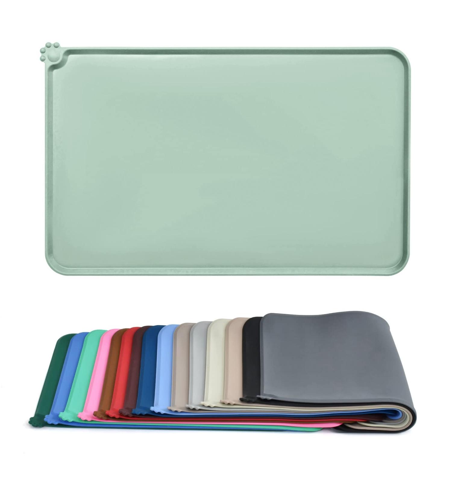 AUDWUD Silicone Waterproof Dog & Cat Feeding Mat | 61x41 cm Anti-Slip Pet Bowl Mat for International Shipping - Buy Online on GoSupps.com