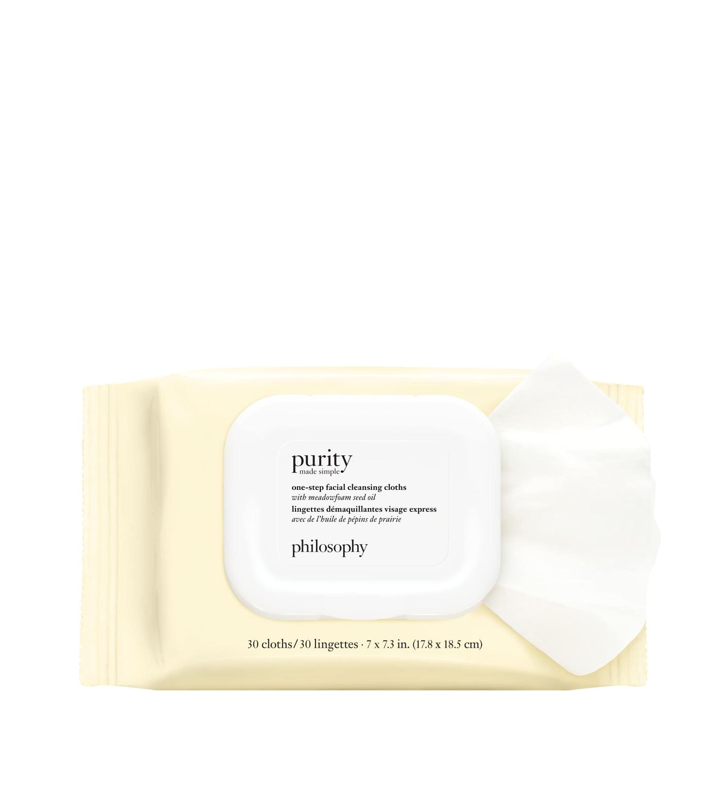 Philosophy Purity Made Simple Facial Cleansing Cloths - 30 Count for Effortless Clean Skin - Buy Online on GoSupps.com