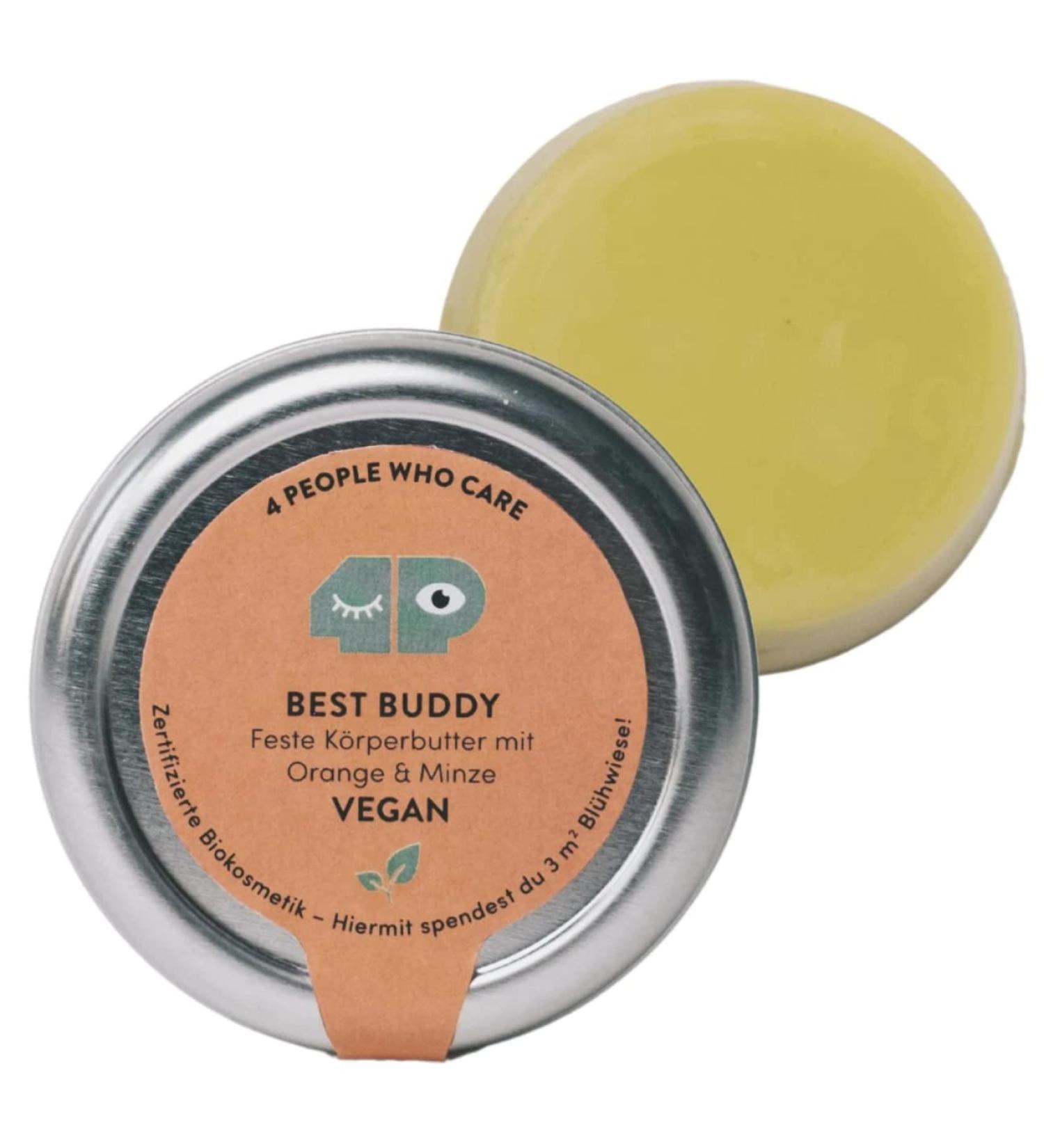  4 people who care 4peoplewhocare Solid Body Butter - Best Buddy Basic Shea & Cocoa Butter Natural Cosmetics Natural Cocoa Butter Fragrance (30g) - Buy Online on GoSupps.com