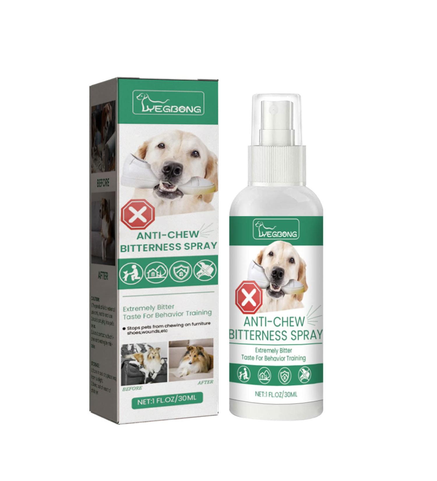 Natural No Chew Spray for Dogs | Bitter Formula to Stop Chewing | Safe Pet Spray for Furniture & Anxiety Relief - Buy Online on GoSupps.com