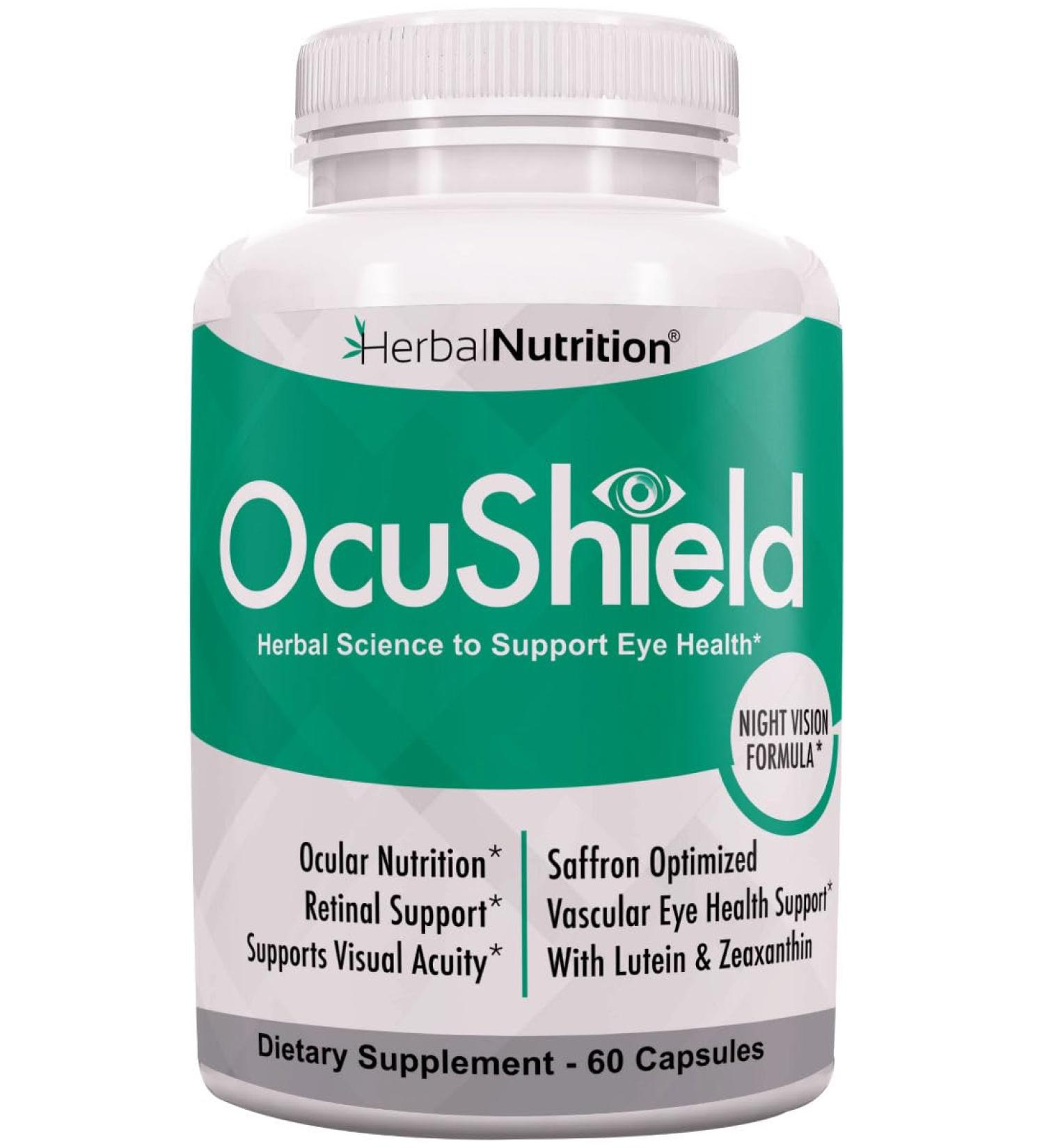OcuShield Eye Health Vitamin Support for Healthy Eyes, Night Vision with Saffron, Lutein & Zeaxanthin, Eye Nutrients to Protect & Stimulate Ocular Health, One Bottle 1 - Buy Online on GoSupps.com