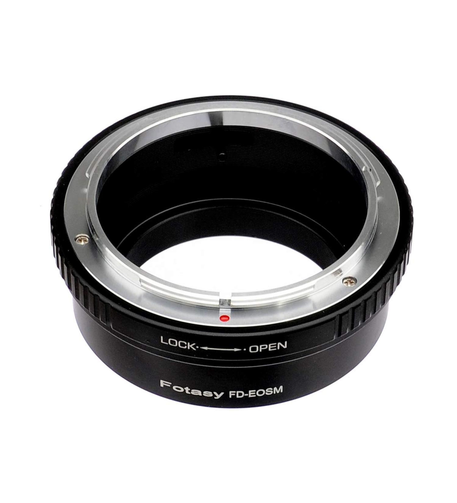 Fotasy Cannon FD Mount Lens to EF-M Mount Adapter, FD EFM Adapter, FD EOS M Adapter, Compatible with Canon EF M Mount Mirrorless Cameras EOS M M1 M2 M3 M5 M6 M6 Mark II M10 M50 M100 M200
