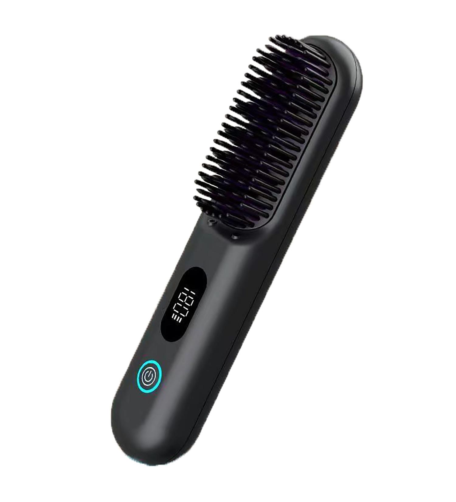 Buy Cordless Hair Straightener Brush Comb PRO | Portable Travel Heat Brush 9600mAh Battery Anti-Scald Black Sd2305-black - Buy Online on GoSupps.com