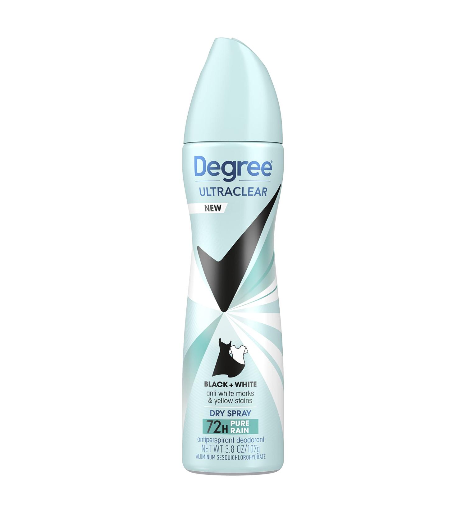 Degree Women's Antiperspirant Deodorant Dry Spray - Pure Rain 3.8 oz - Stain Protection & Long-Lasting Freshness - Buy Online on GoSupps.com