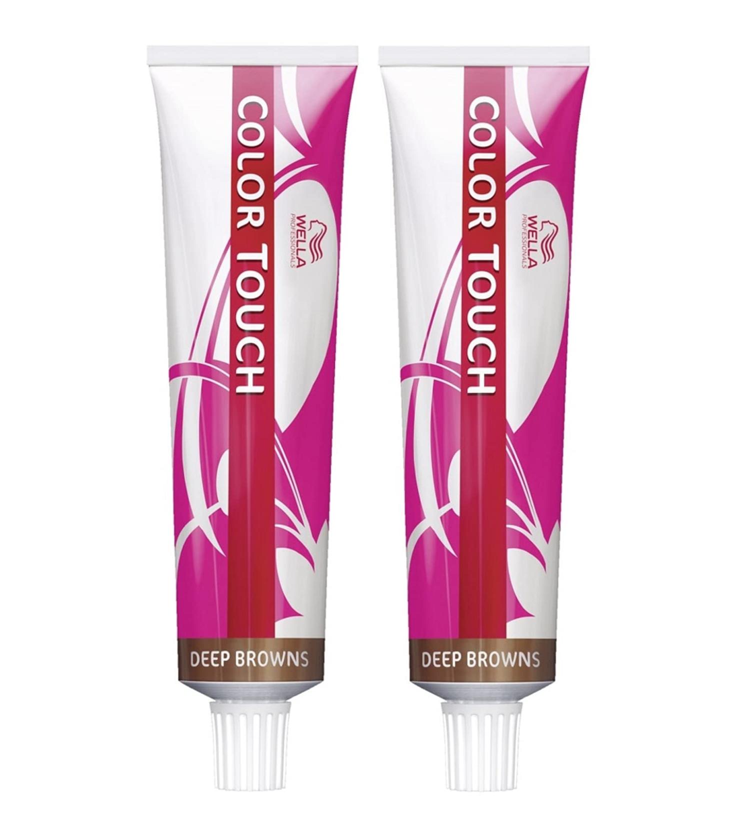 2x Wella Professionals Color Touch 6/73 Dark Blonde Brown Gold 60 ml