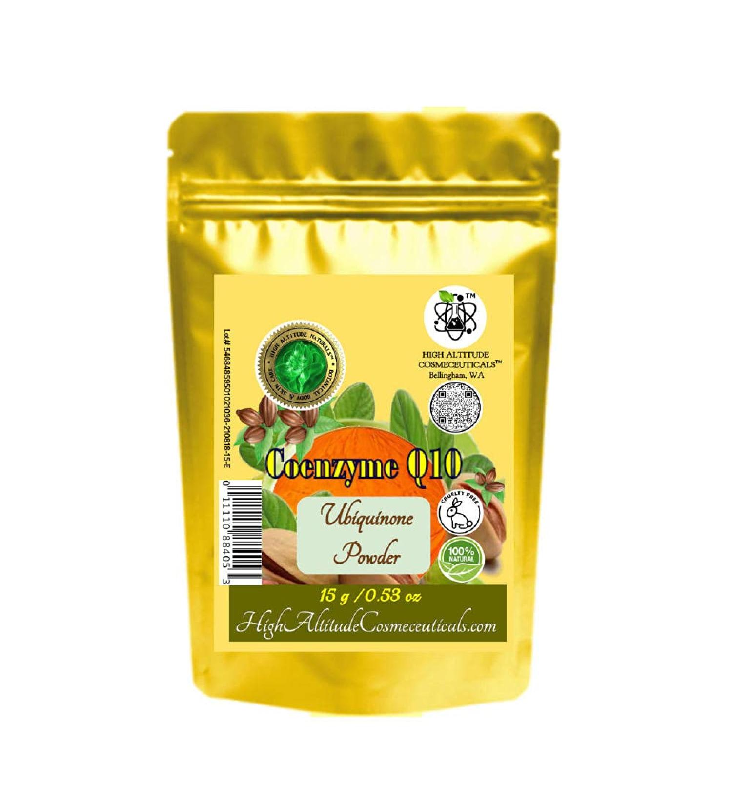 15g Coenzyme Q10 (Ubiquinone Coq10) Powder Cosmetic Antioxidant Firming Skin Care Make DIY Liquid Face Serum Cream Lotion Moisturizer Tighten Sagging Skin Improve Stretch Marks Appearance