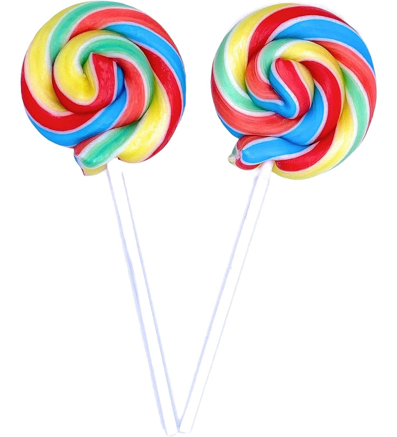 30 X Rainbow Wheel Lollies - Swirl Lollipops - Rainbow Lolly - Party Favour - Sweets - Rock Candy - Baby Showers - Buy Online on GoSupps.com