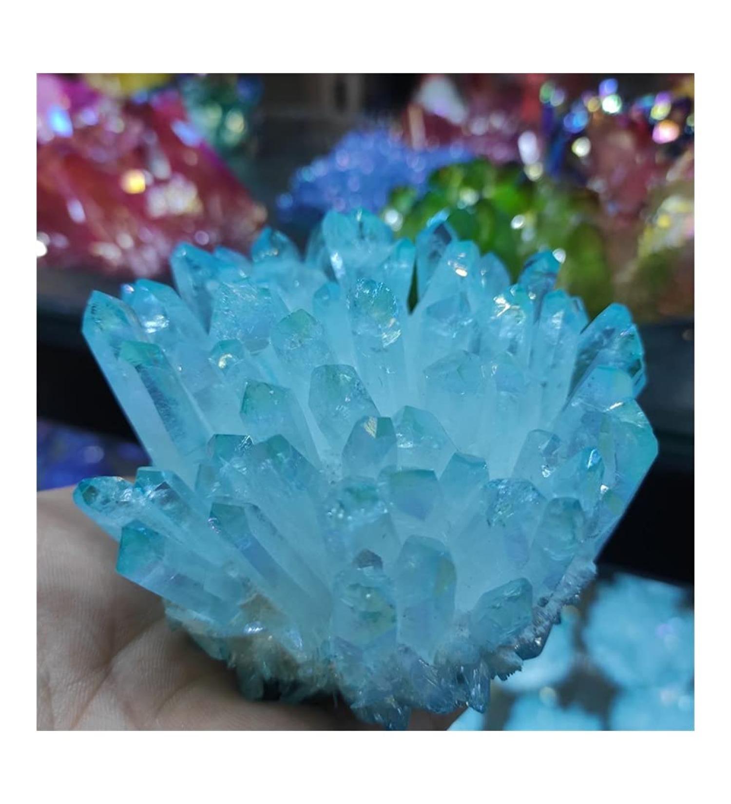 Home Decor 1pcs 300-700g Natural Crystal Cluster Electroplated Yellow Crystal Cluster Reiki Stone Crystal Tip House Decorative Reiki Home Goods (Size : 400-500g) - Buy Online on GoSupps.com