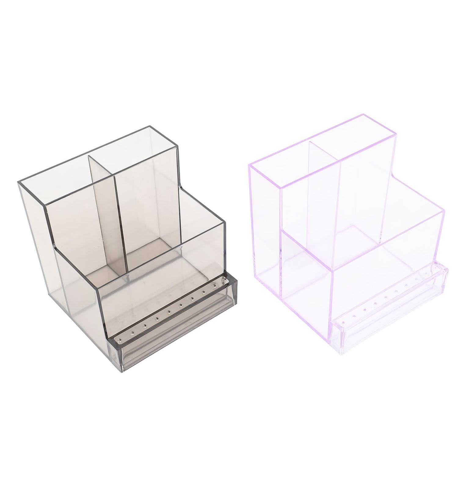 Nail Drill Bit Holder Multifunctional Plastic Storage Box for Manicure Tools Simple and Stylish Space Saving Robust and Durable Waterproof and Dustproof - Buy Online on GoSupps.com