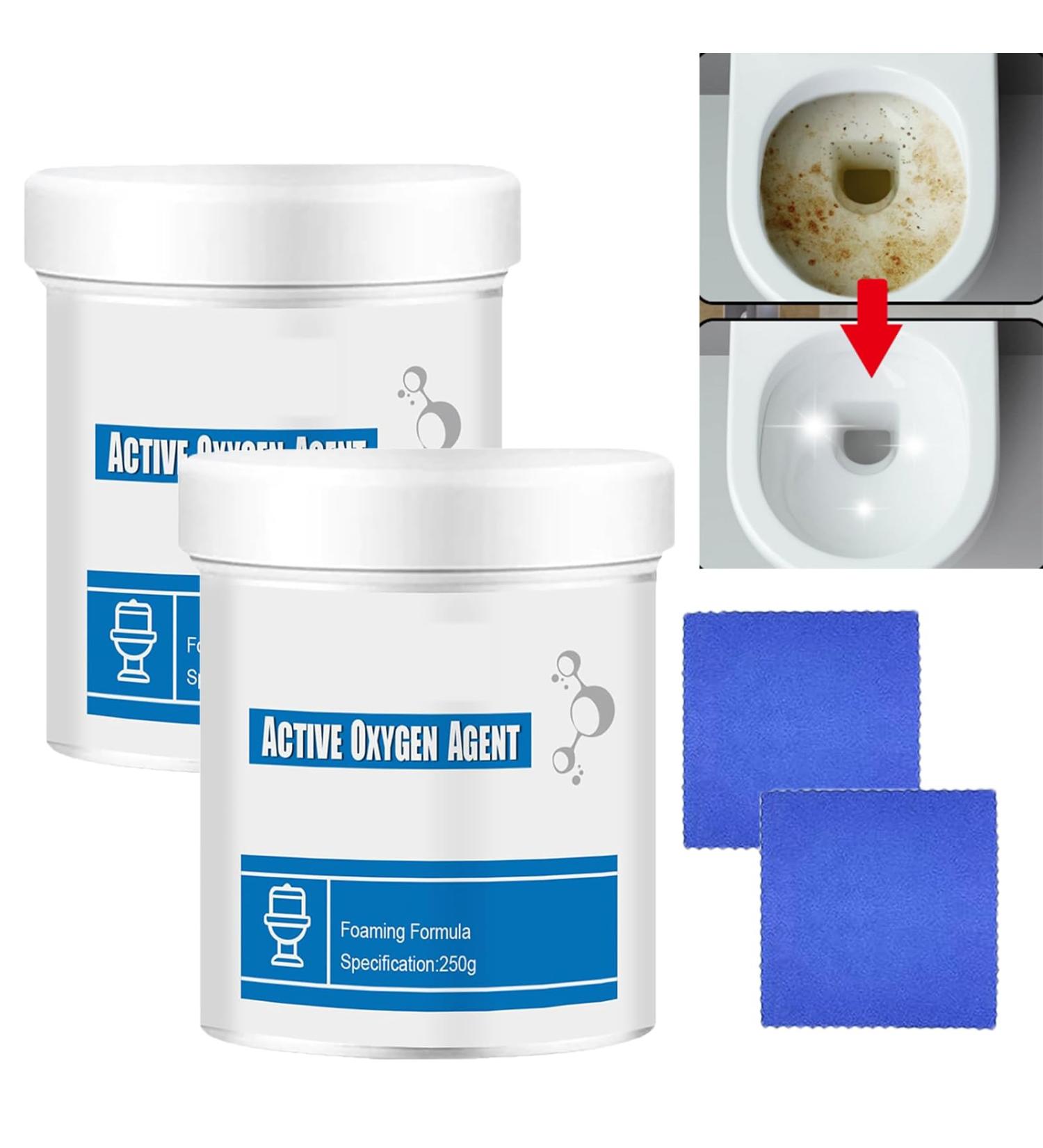 Foam Toilet Cleaner Toilet Cleaner Toilet Active Oxygen Agent Toilet Cleaner Foam Powder As Seen On Tv Deep Cleaner Easy to Use (2PCS) - Buy Online on GoSupps.com