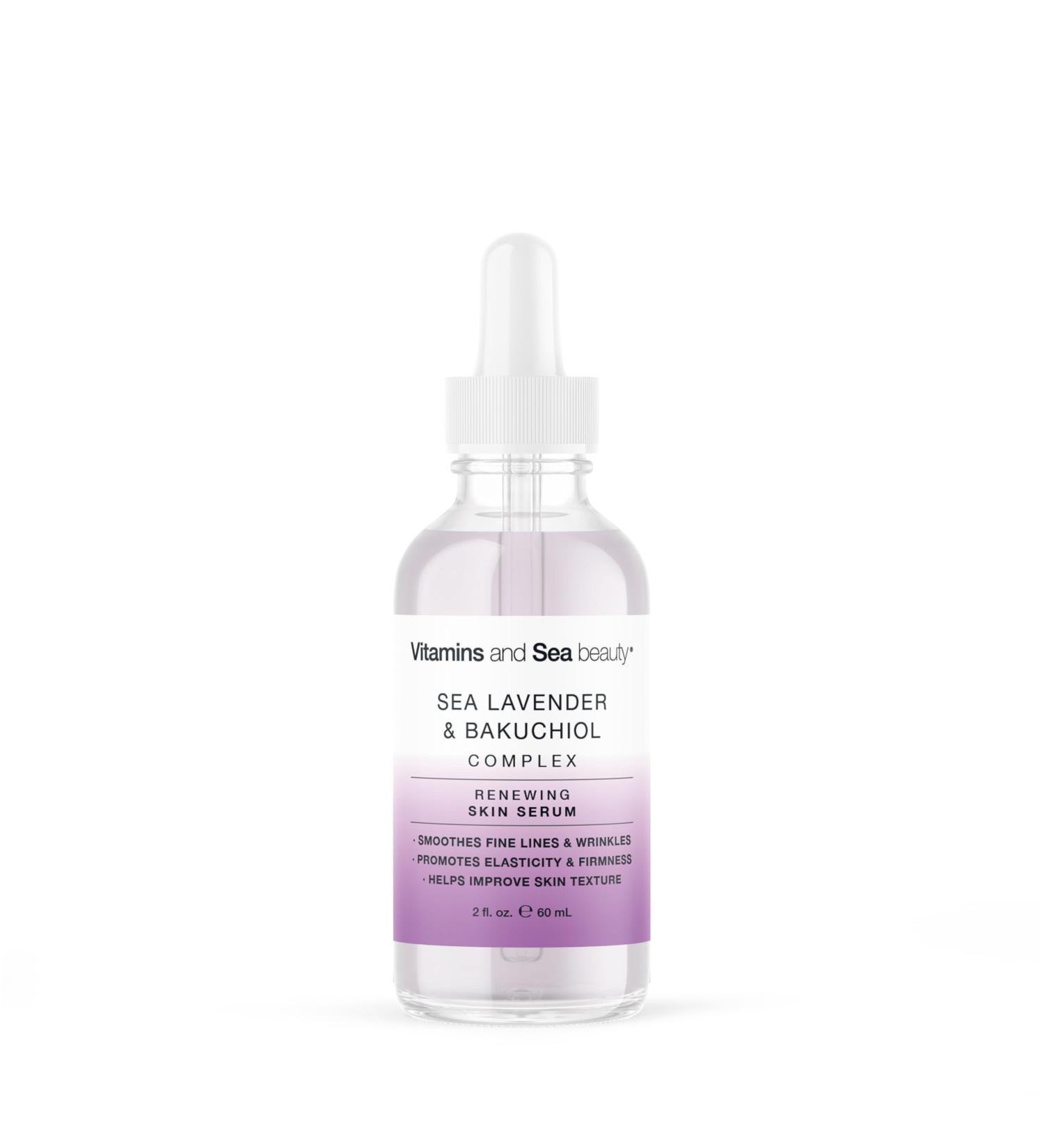 Renewing Skin Serum with Sea Lavender & Bakuchiol Anti-Aging Firming and Smoothing Collagen Boosting Face Serum for Fine Lines and Wrinkles 2 fl oz - Buy Online on GoSupps.com