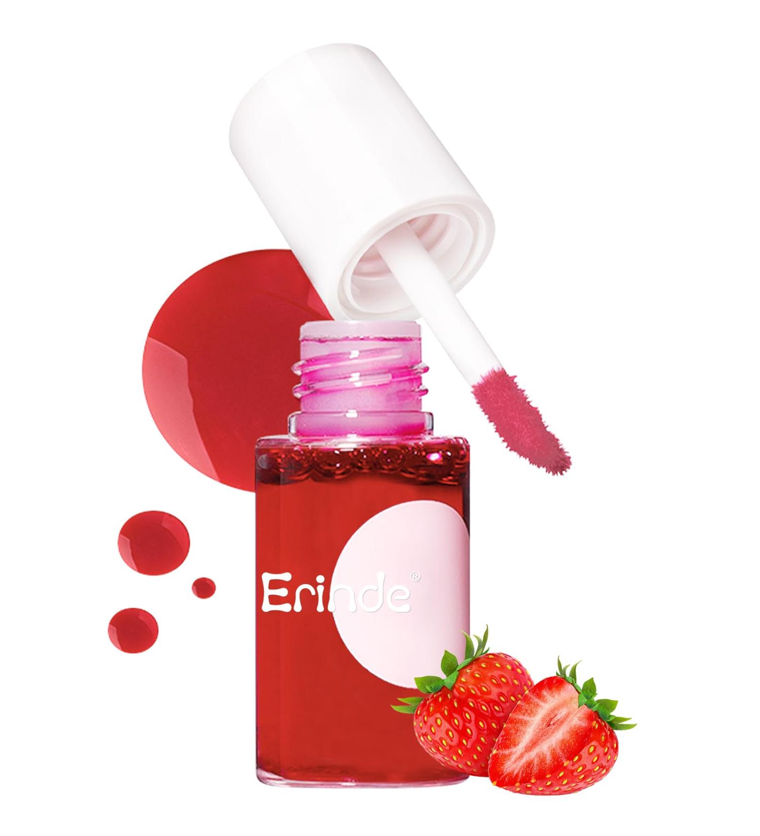 Erinde Lip Tint Stain Makeup - Korean Waterproof Lip Tint #02 Strawberry | Non-Sticky Long Lasting Mini Liquid Lipstick for International Shipping - Buy Online on GoSupps.com