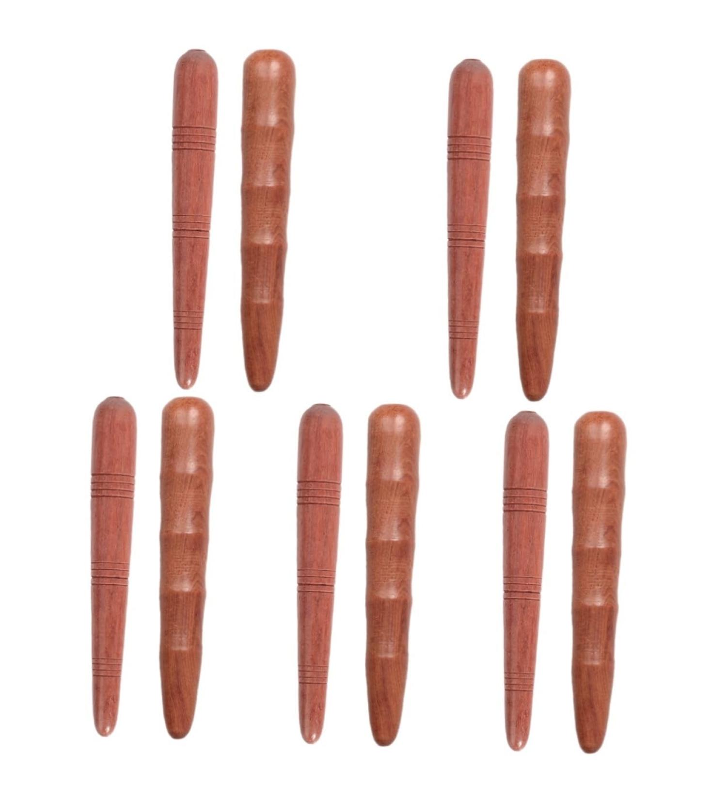 Lurrose 10-Pack Acupuncture Rods for Foot Massage | Wooden Manual Acupressure Pens | Effective Foot Scratching & Energy Relief - Buy Online on GoSupps.com