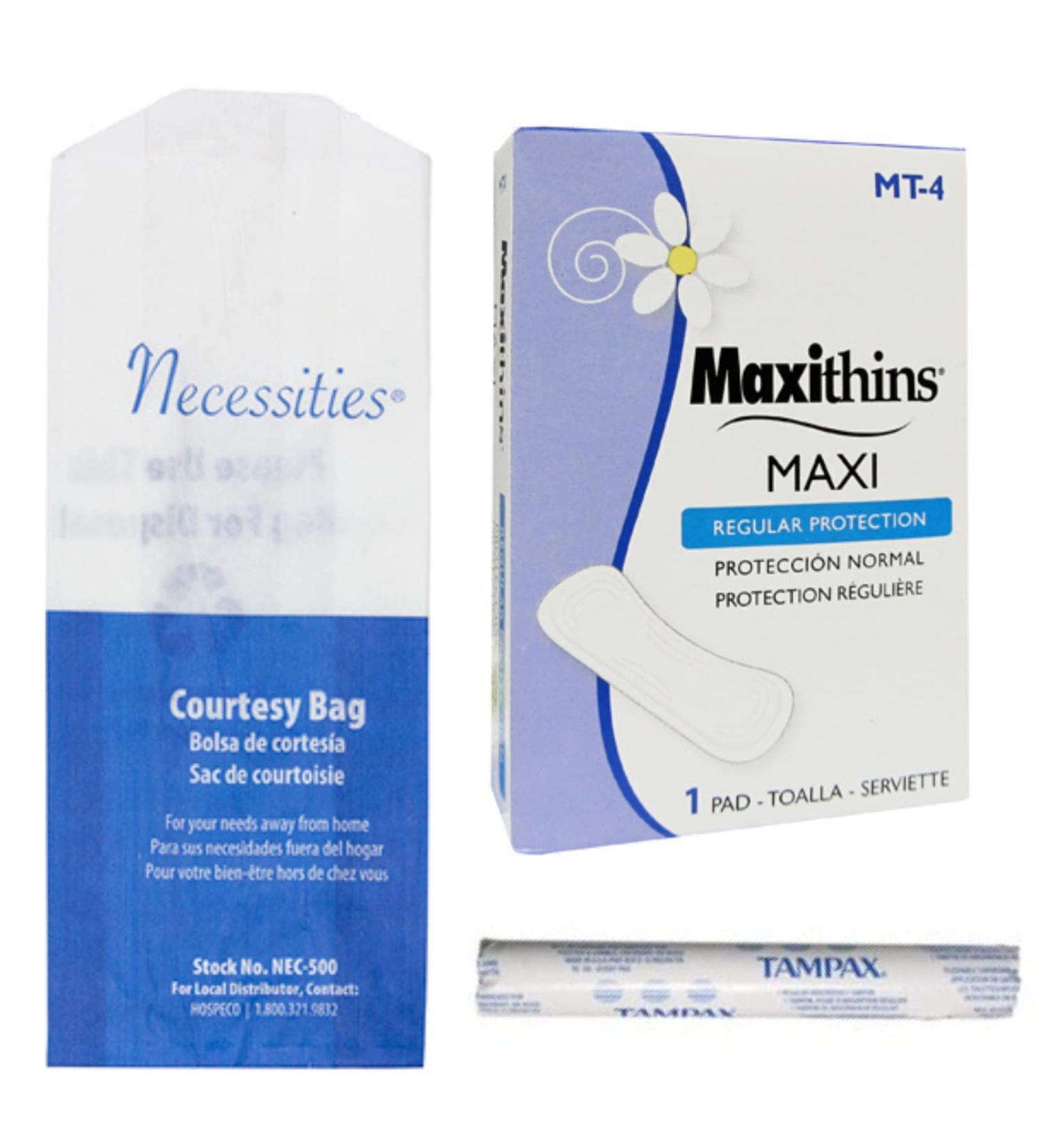 Sanitary Napkin and Tampon Vending Machine Refill Set - Convenient and Hygienic Solutions - Buy Online on GoSupps.com