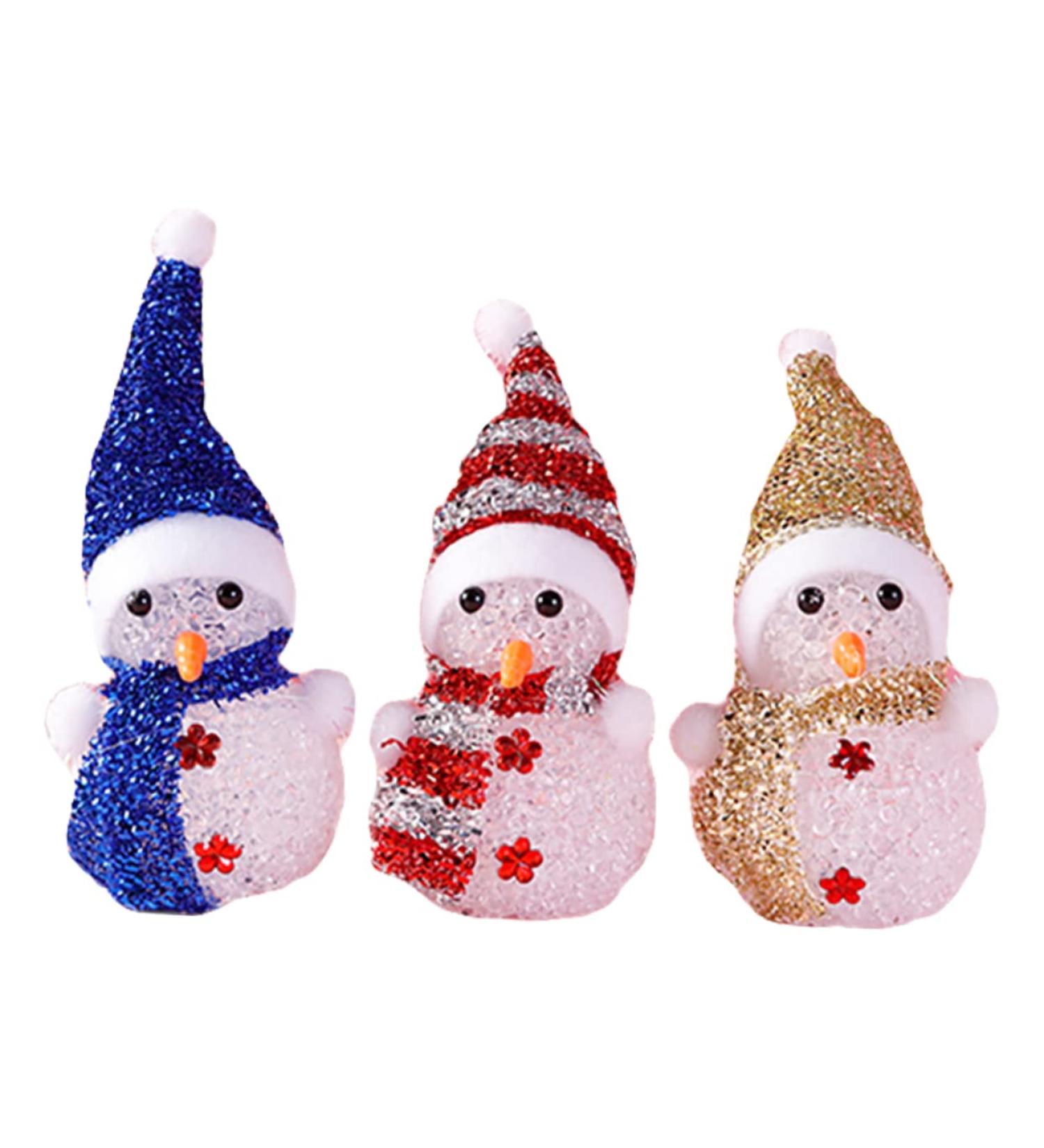 Garneck 3 pcs Snowman Light Decoration - Festive Chimney Night Light for Christmas - Holiday Jewelry to Brighten Your Home - Buy Online on GoSupps.com