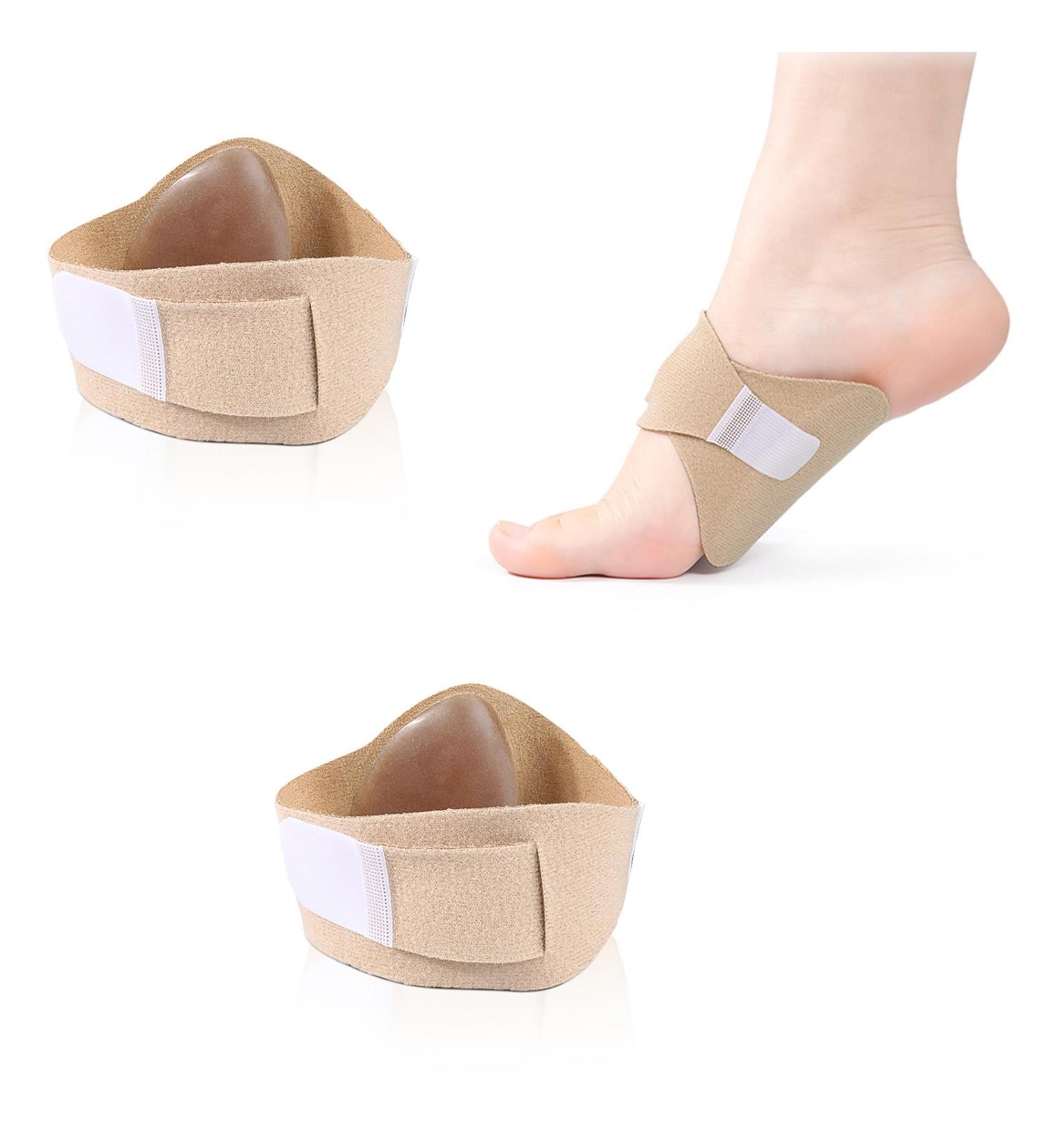 Arch Support Inserts for Plantar Fasciitis Relief | Adjustable Compression Bands for Flat Feet - 2 Pairs with Gel Pads for Men & Women - Buy Online on GoSupps.com