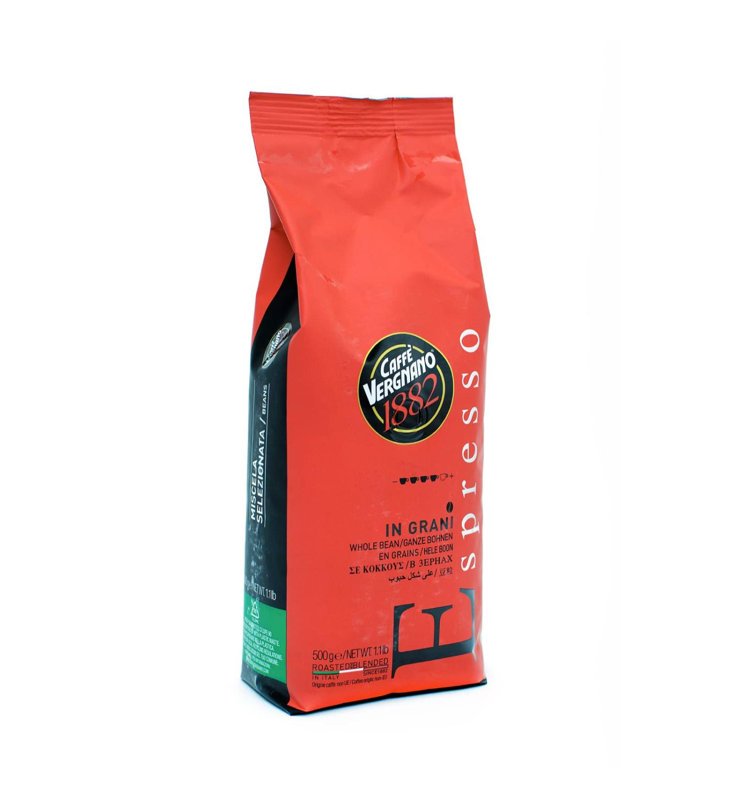 Caff Vergnano 1882 Espresso - Whole Coffee Beans 500g - Buy Online on GoSupps.com