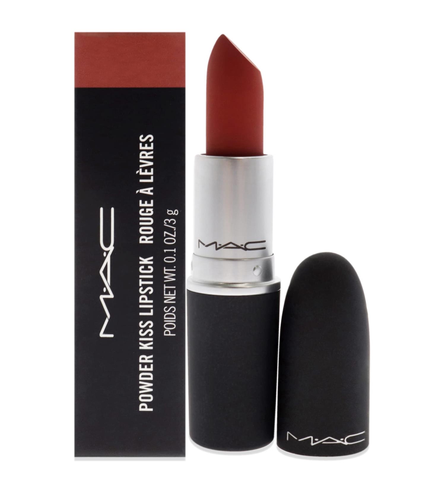 MAC Powder Kiss Lipstick - Devoted To Chili 0.1 oz - Women's Lipstick - Buy Online on GoSupps.com