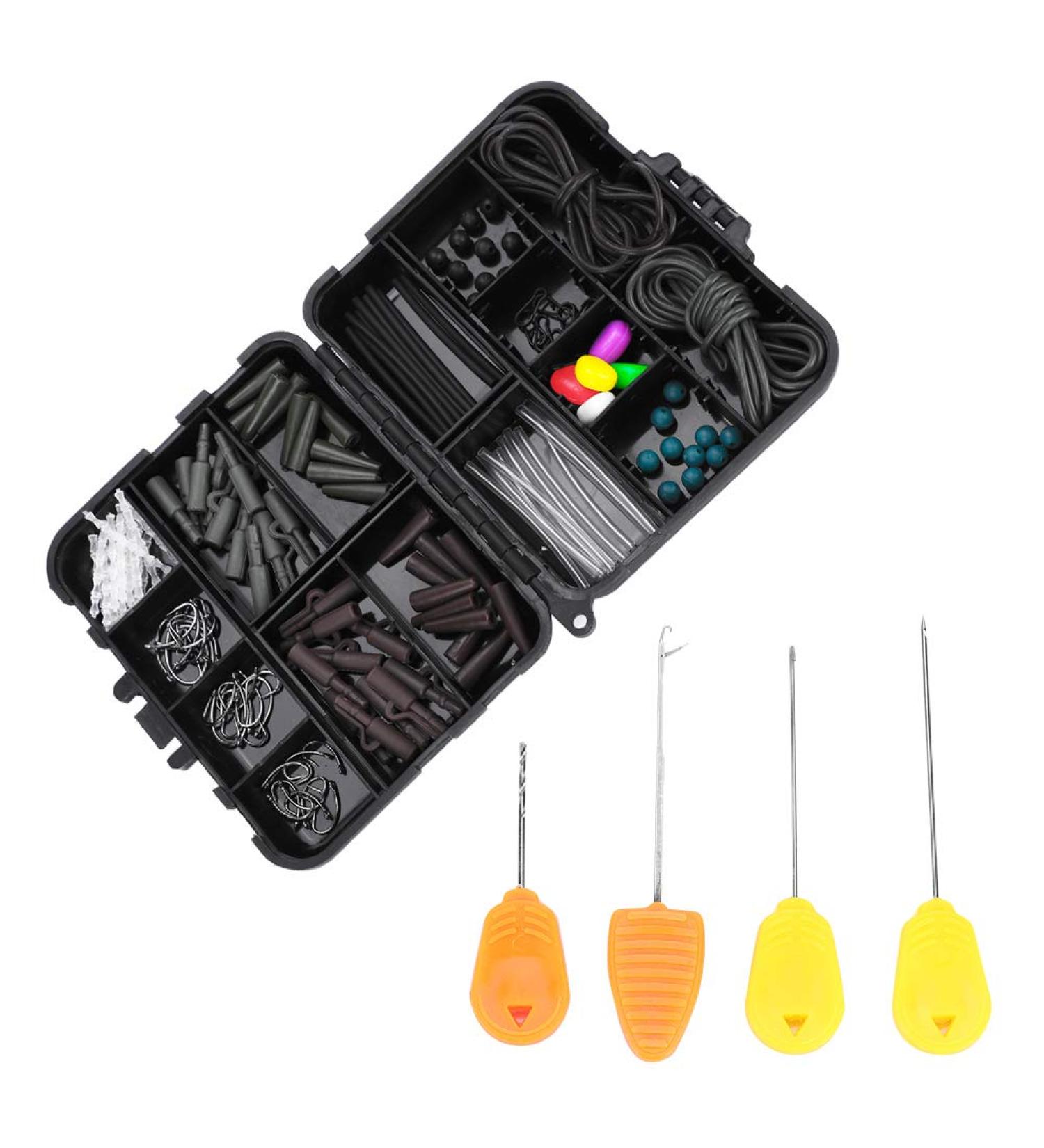 VGEBY Carp Fishing Tackle Set with Weights, Clips, Baiting Needles, Hooks - Rig Kit for Baiting with Needle Included - Buy Online on GoSupps.com