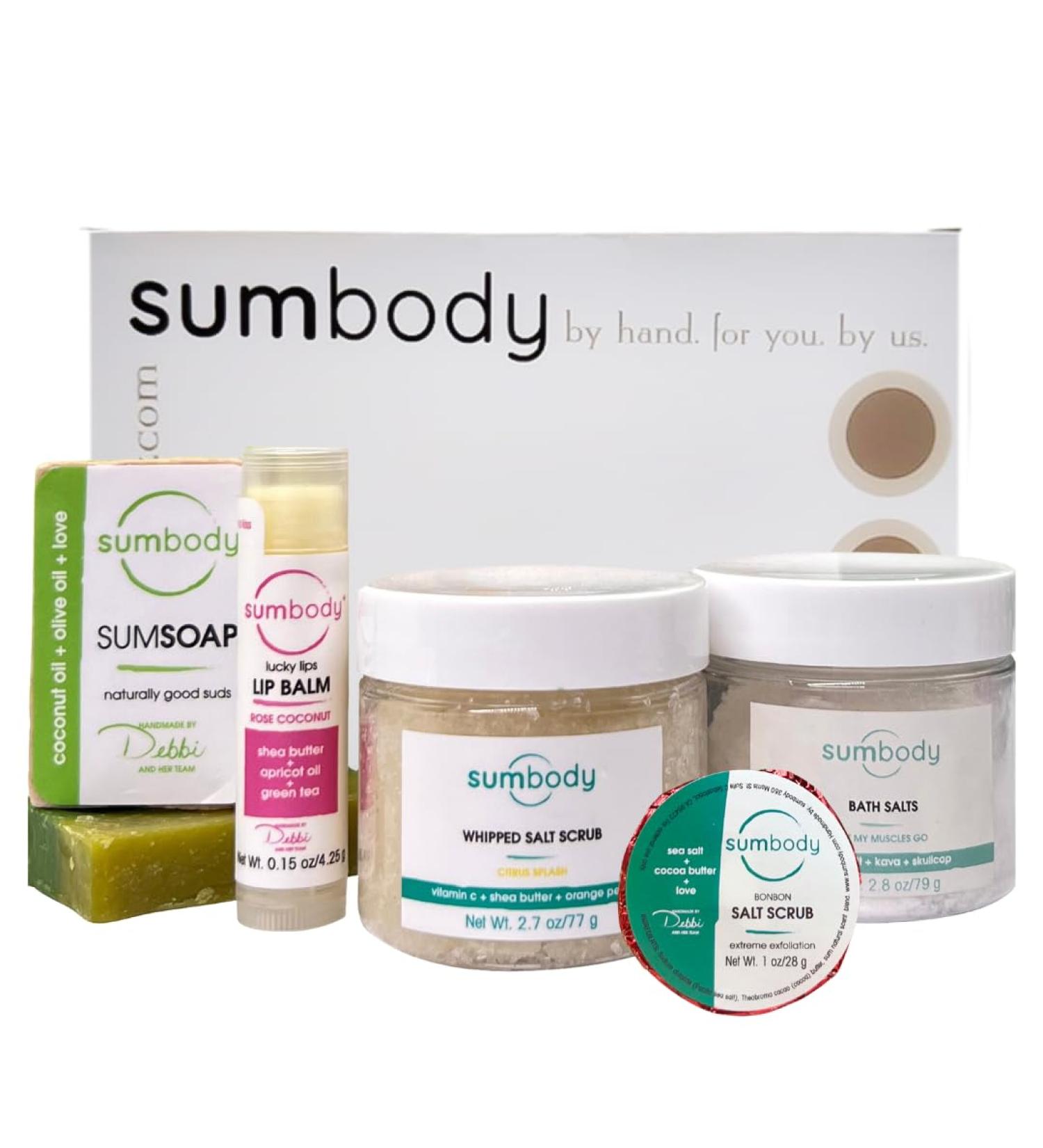 Natural Bath & Body Basket - 6 Piece Home Spa Self Care Set | Perfect Unique Gifts for Mom Sister Friends & More | Made in USA - Buy Online on GoSupps.com