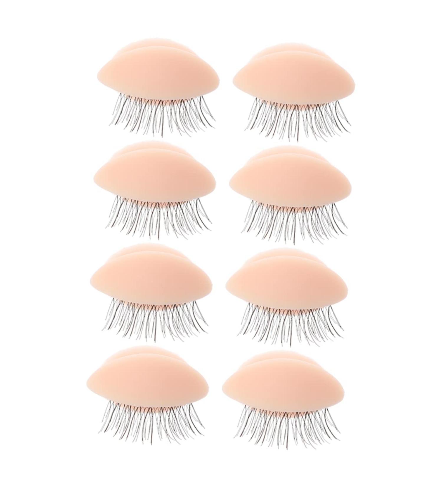 FRCOLOR 4 Pairs Eyelash Eye Shape Removable Eyelid Practice Eyelashes Eyelids Eyelash Replacement Eyelids Eyelash Training Eyelids Practice Eyelids With Eyelashes Silica Gel Extend Make Up 1 - Buy Online on GoSupps.com