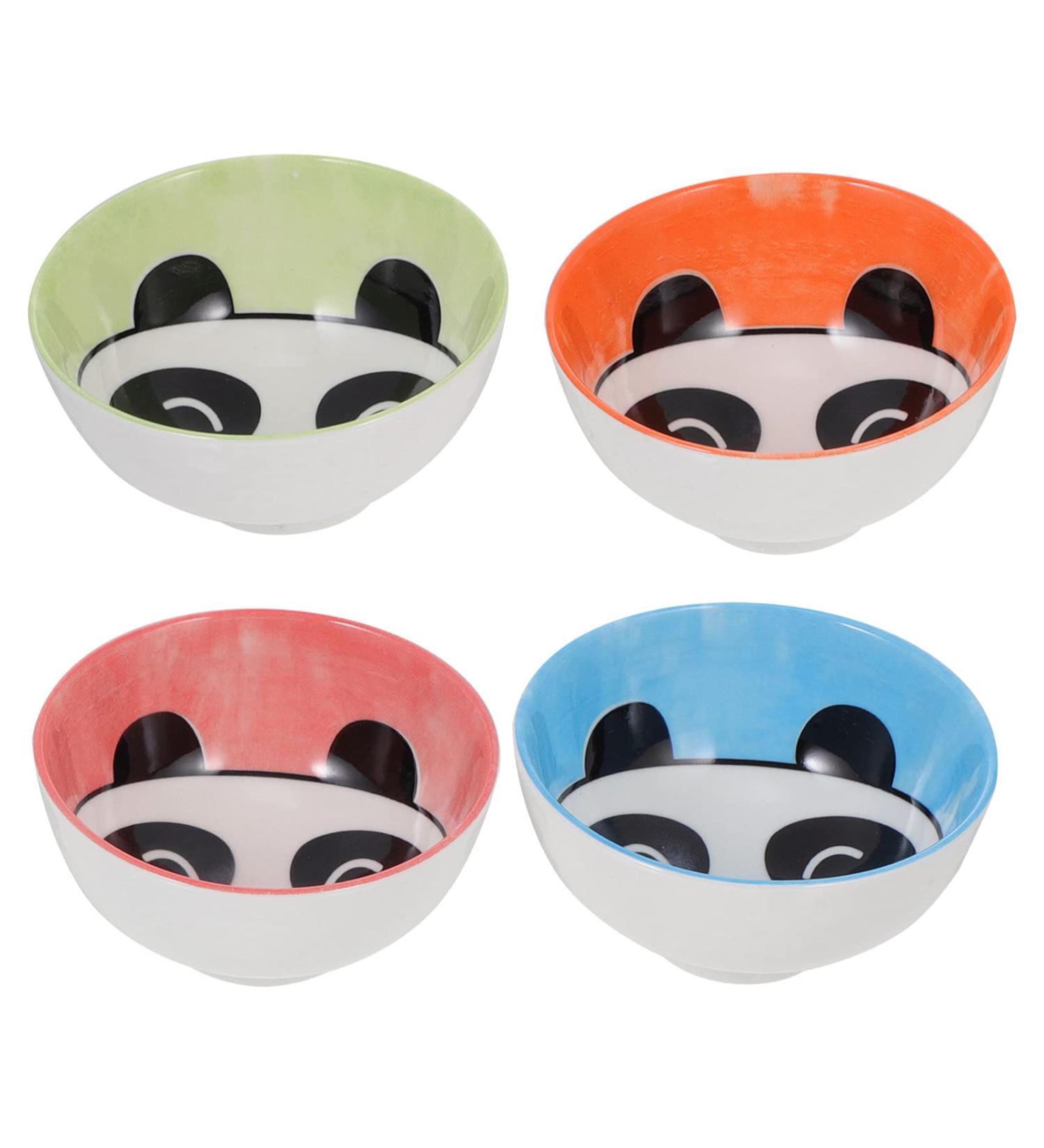 Hemoton 4pcs Ceramic Bowl Ramen Bowls Noodle Bowl with Chopsticks Creative Rice Bowl Appetizer Household - Buy Online on GoSupps.com