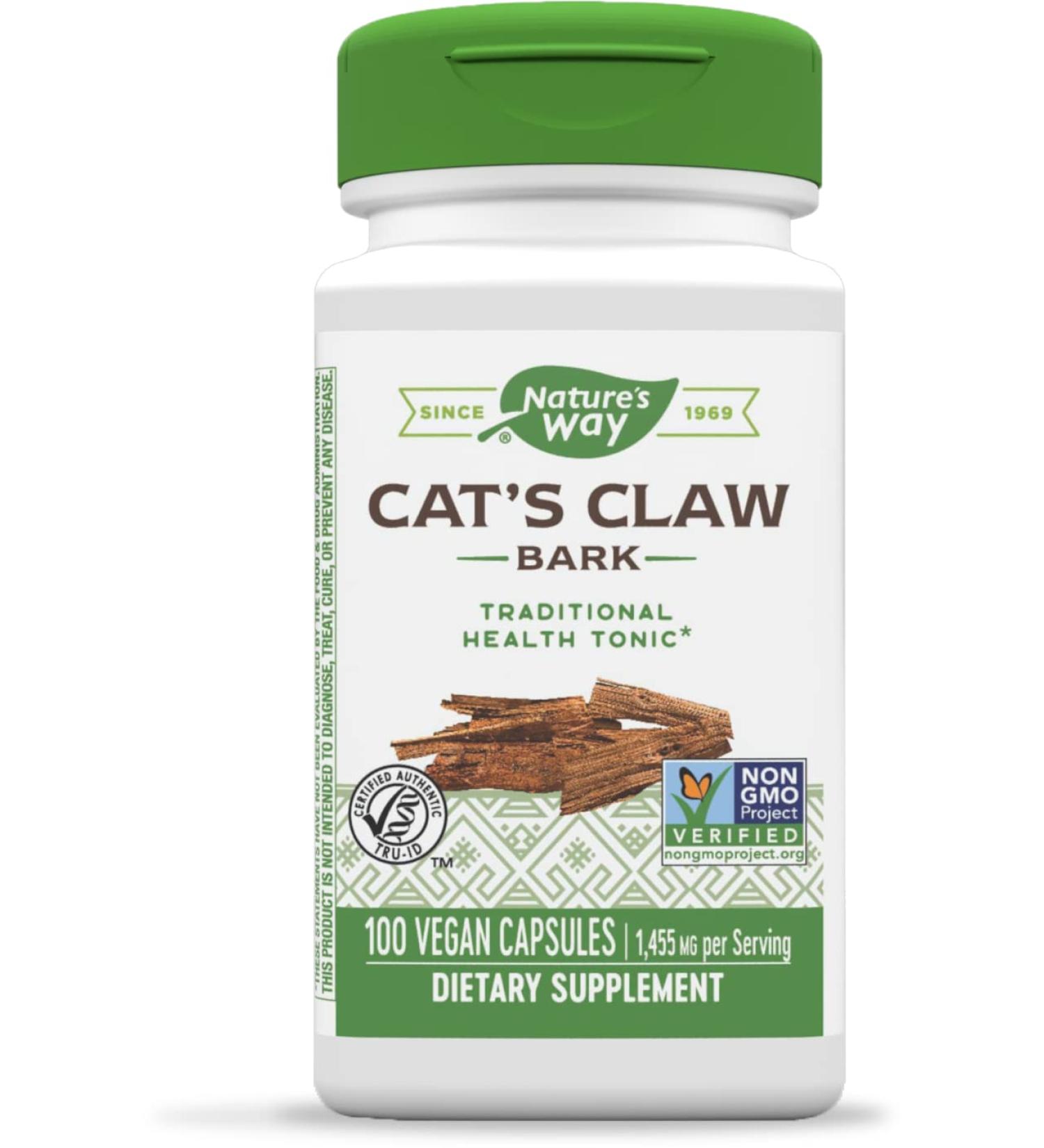 Buy Nature's Way Cat's Claw Bark - 1 455mg Vegan Capsules for Traditional Health | International Shipping - Buy Online on GoSupps.com