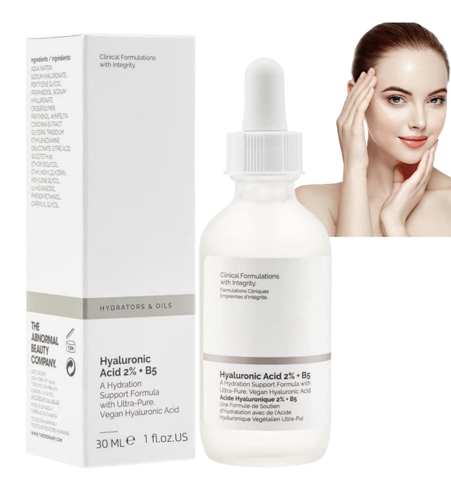 Hyaluronic Acid 2% + B5 Facial Serum Hyalu B5 Serum Hyaluronic Acid Serum for Face Hydrated Moisturiser Face Skincare Serum for Face to Plump&Smooth Face Serum for Women Anti Ageing & Wrinkle Serum - Buy Online on GoSupps.com