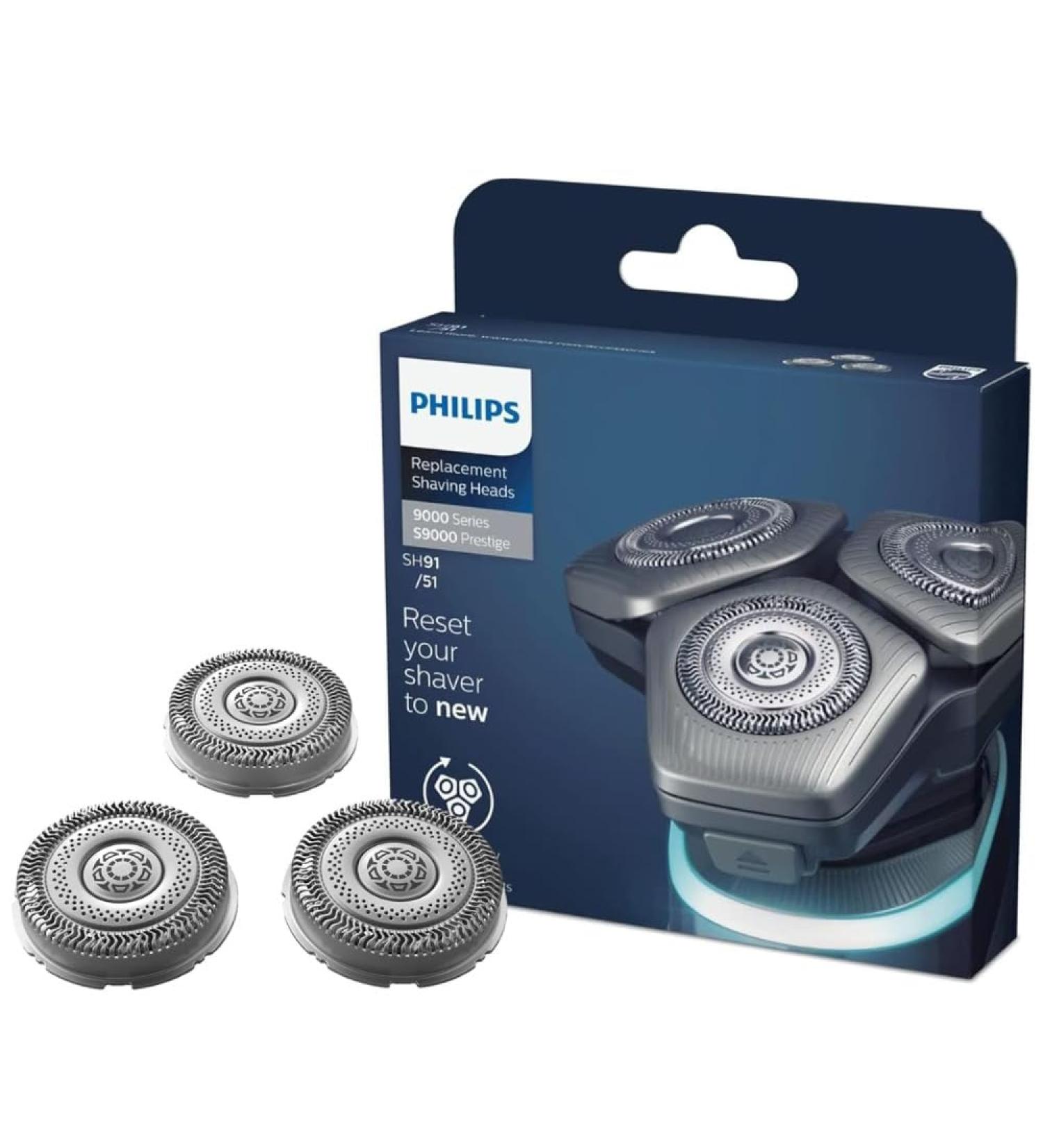 Philips Shaver Series 9000 SkinIQ Replacement Shaving Head for Shaver Trimmers Beard and Hair - fits S9000 and Prestige s9000 models SH91/50 - Buy Online on GoSupps.com