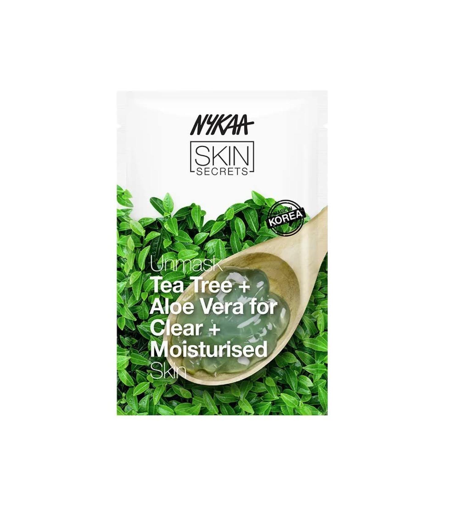 Nykaa Naturals Skin Secrets Bubble Sheet Mask - Tea Tree & Aloe Vera | Acne Prevention Soothing & Impurity Removal | 0.67oz International Shipping Available - Buy Online on GoSupps.com