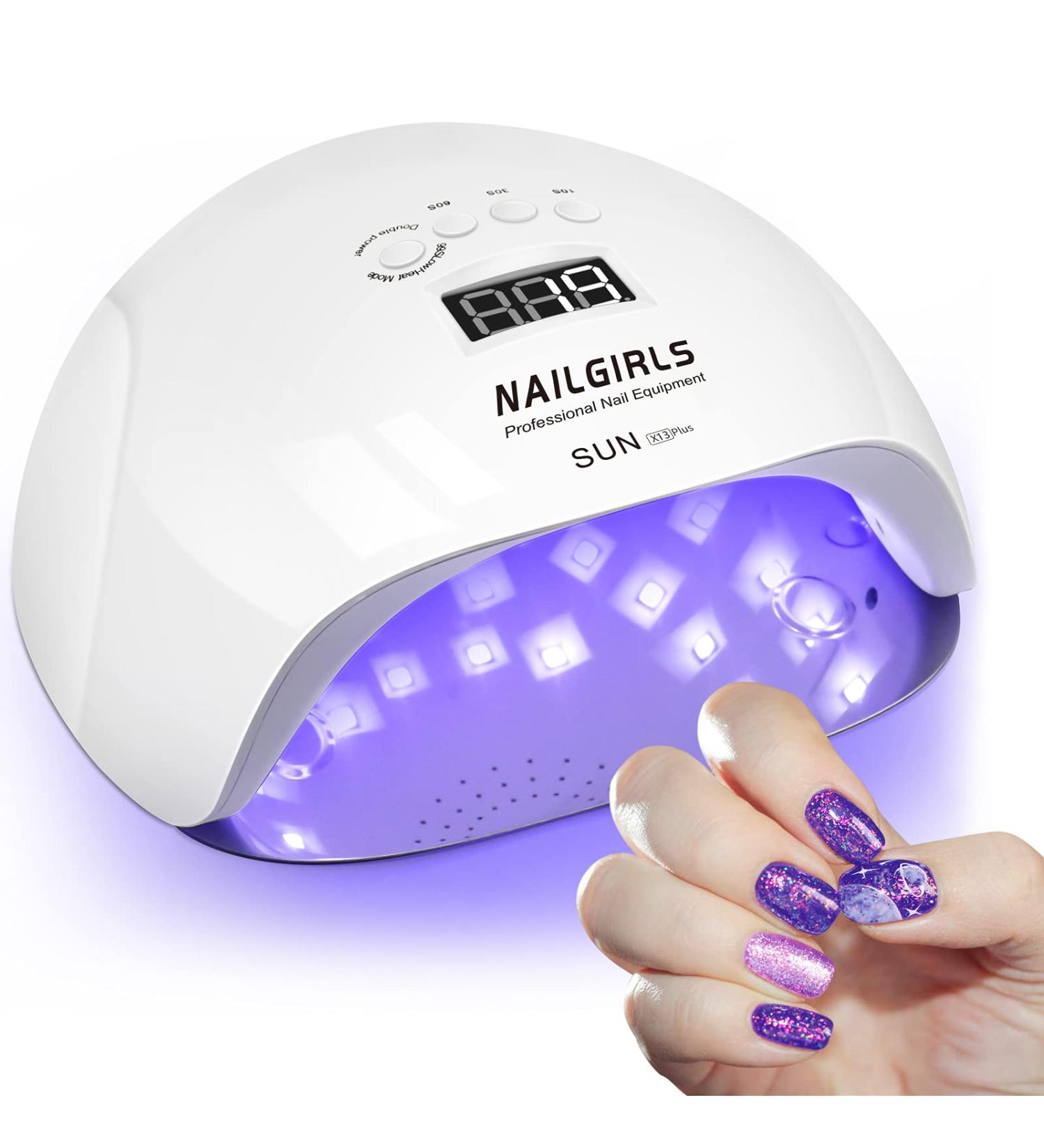 150W UV LED Nail Lamp for Gel Polish - Professional Nail Dryer with Smart Sensor and 4 Timer Settings in White - Buy Online on GoSupps.com
