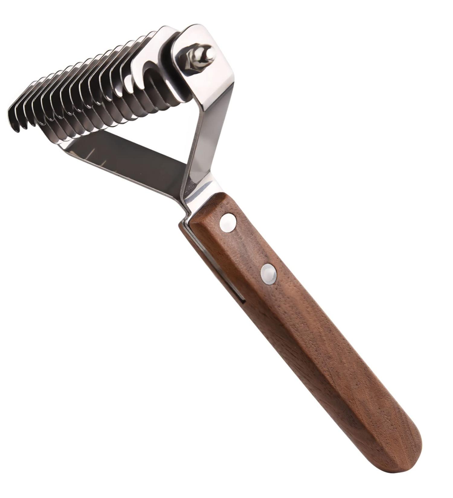 Onebarleycorn Coat King Dog & Cat Brush - Underwool Trimmer for Effortless Grooming | 14 Blades (L: 184mm x 88mm) | International Shipping - Buy Online on GoSupps.com