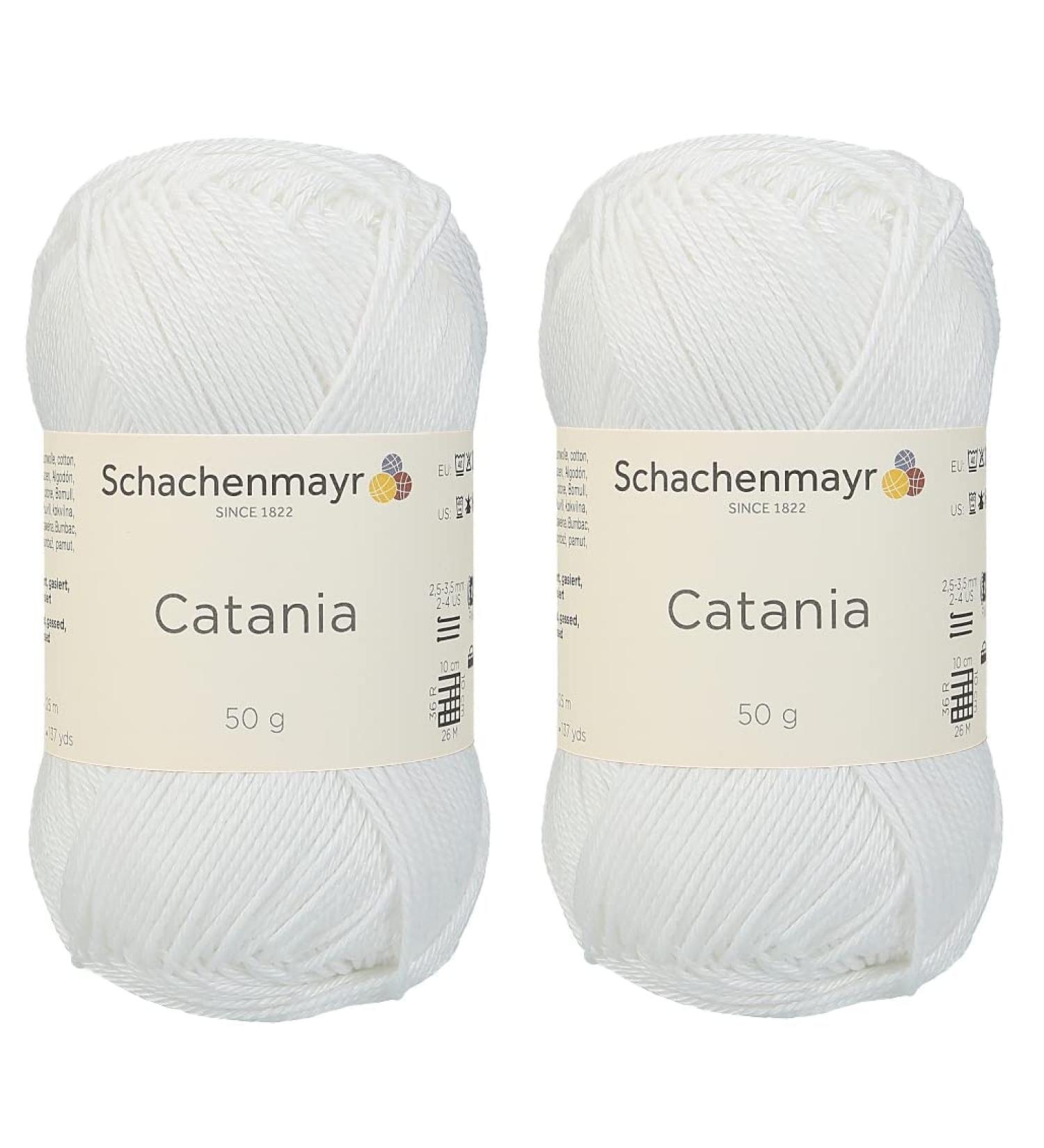 SMC Catania Originals 100% Mercerized Cotton Yarn - Set of 2 Skeins - 3.52 Oz Total - Fine-Sport 2 - Amigurumi Yarn (106 White) - Buy Online on GoSupps.com