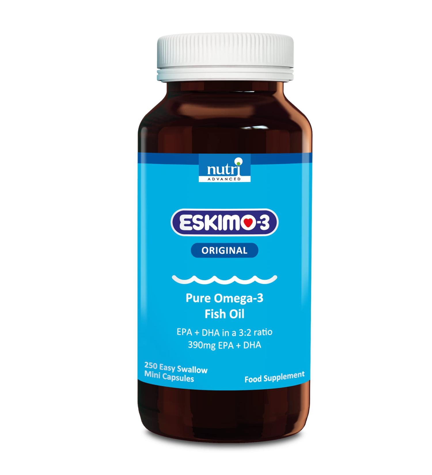 Eskimo-3 Fish Oil Capsules - Nutri Advanced 250ct - Unflavoured | Pack of 1 - Buy Online on GoSupps.com