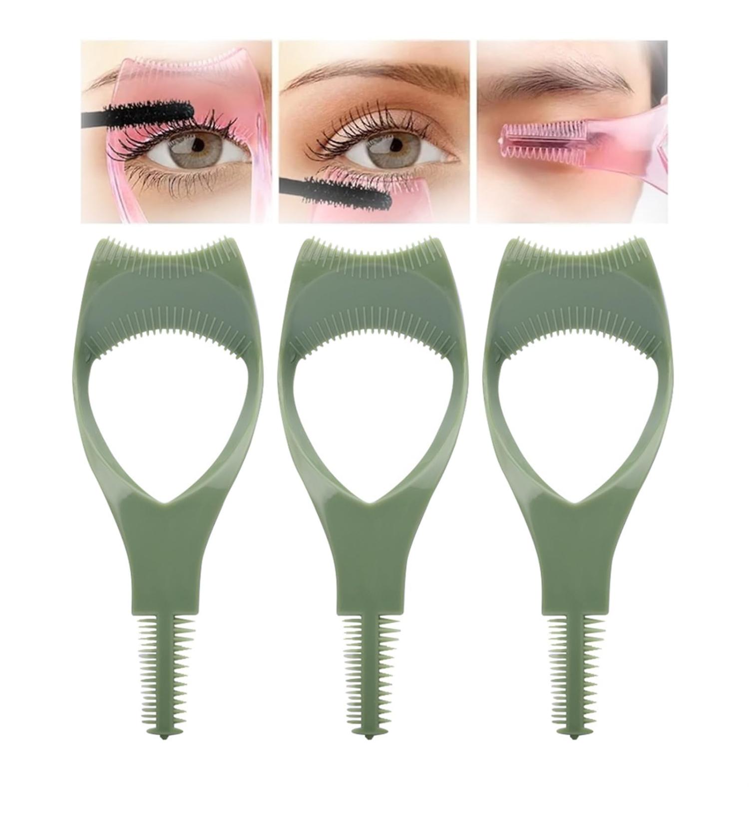 3in1 Eyelashes Tools Mascara Shield Applicator Guard 3pcs Conversatioy Mascara Applicator Lash Mascara Shield Makeup Cosmetic Lash Guard (Green) - Buy Online on GoSupps.com