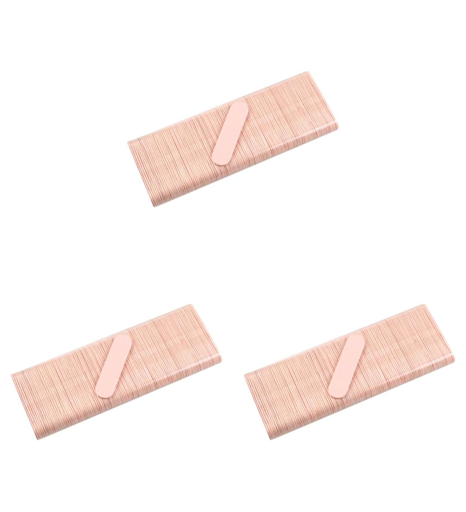 YOXIER Cuticle Pusher Nail Cuticle Repair Grinding Tool Wear-resistant Nail Supplies Pink 3 Pcs