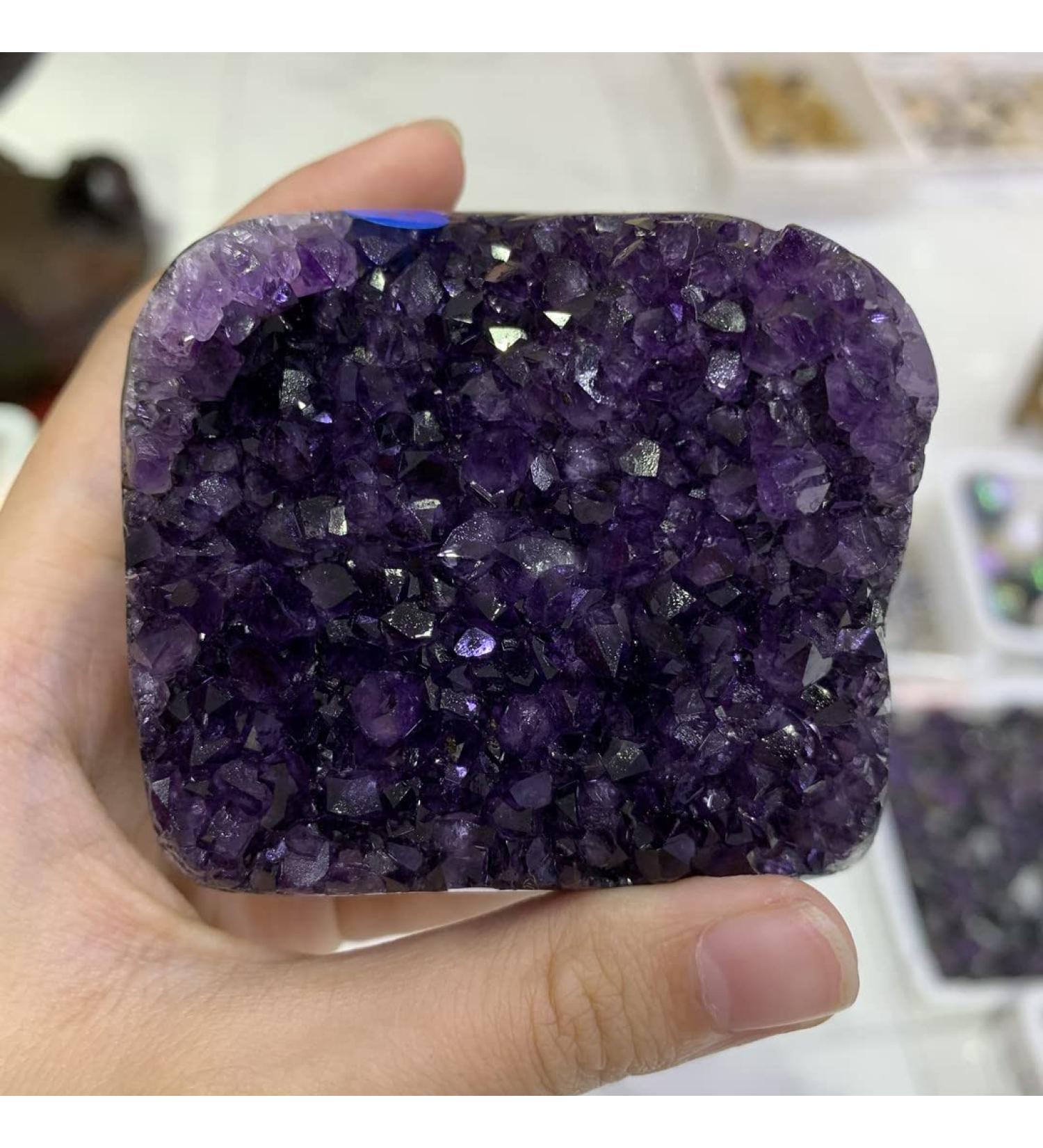 Gems for Decoration Natural Amethyst Quartz Quartz Cluster Specimen Fengshui Aura Crystal - Buy Online on GoSupps.com